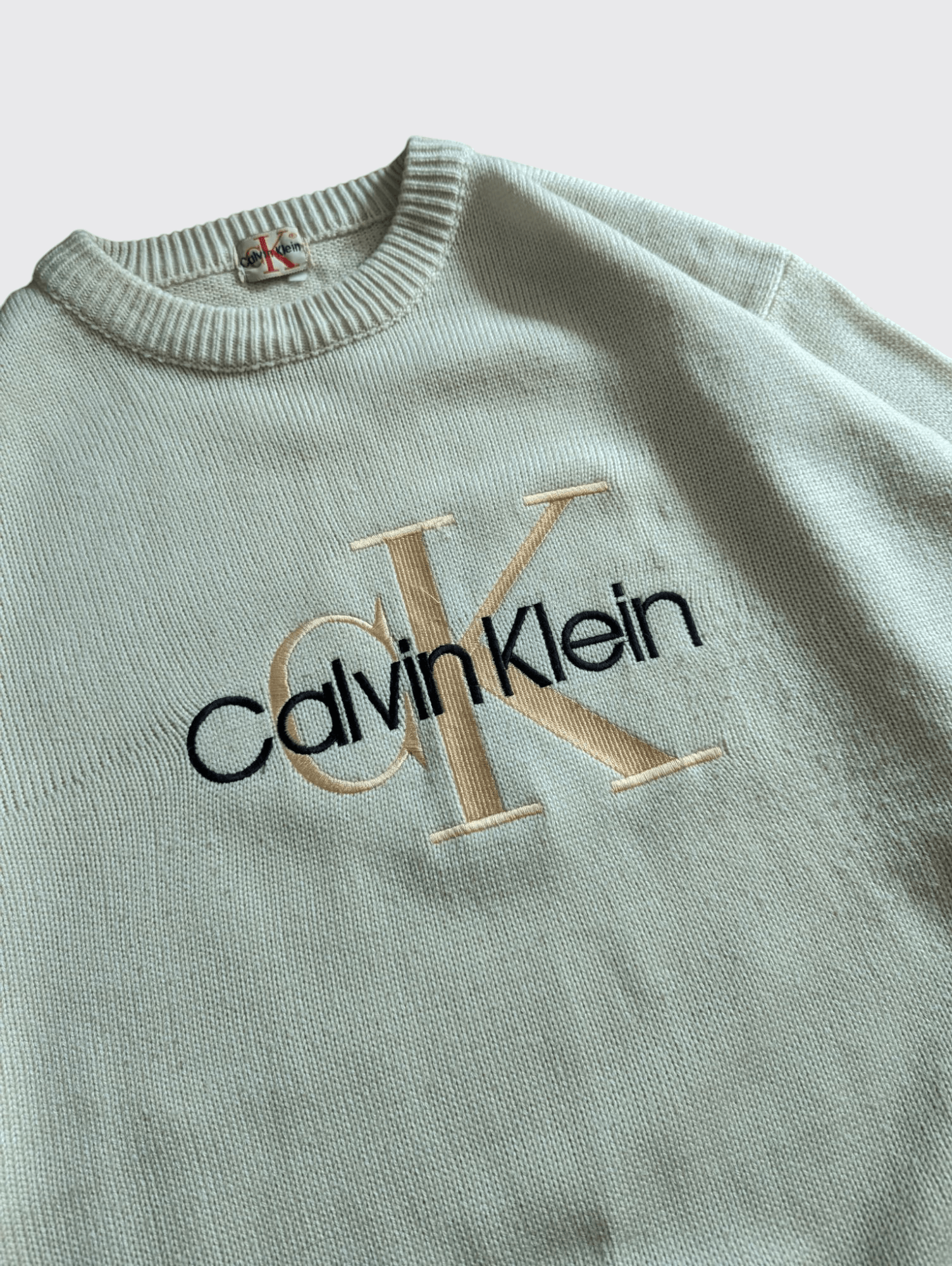 Calvin Klein Calvin Klein Logo Vintage Knit Sweater Size US L / EU 52-54 / 3 - 4 Thumbnail