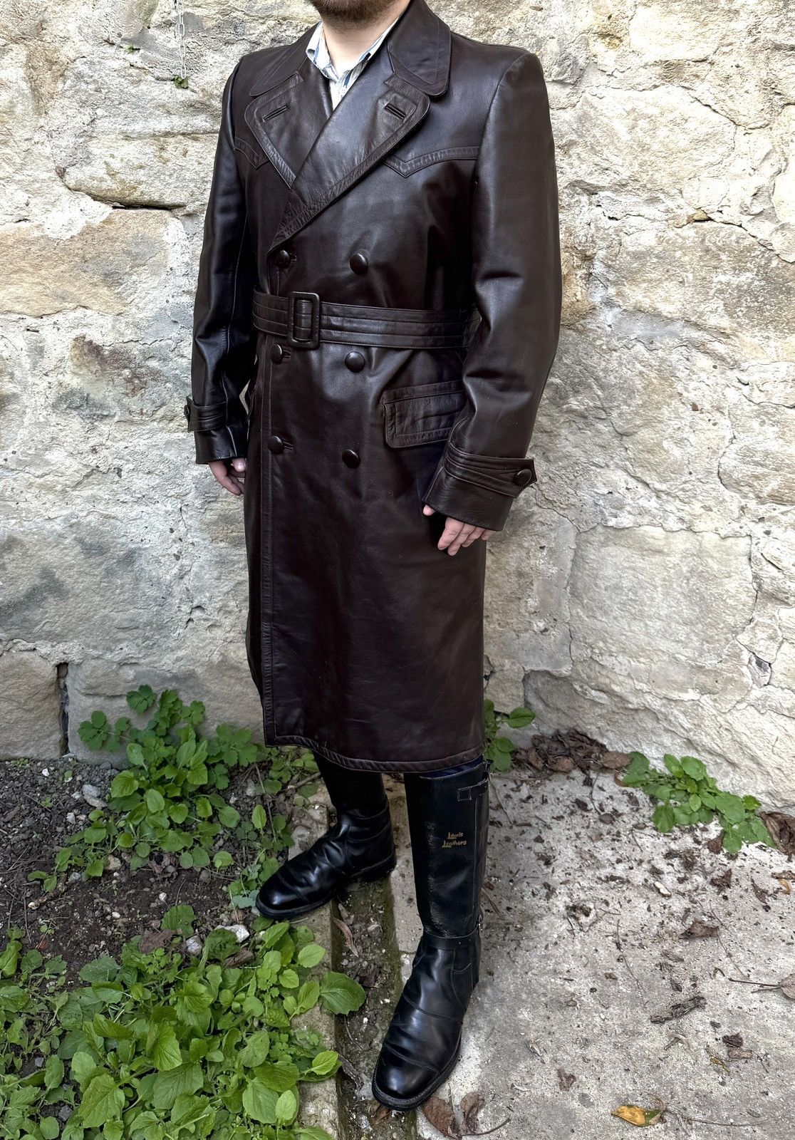 Vintage Retro Military WW2 German Luftwaffe Motorcycle Leather Coat Size US L / EU 52-54 / 3 - 1 Thumbnail
