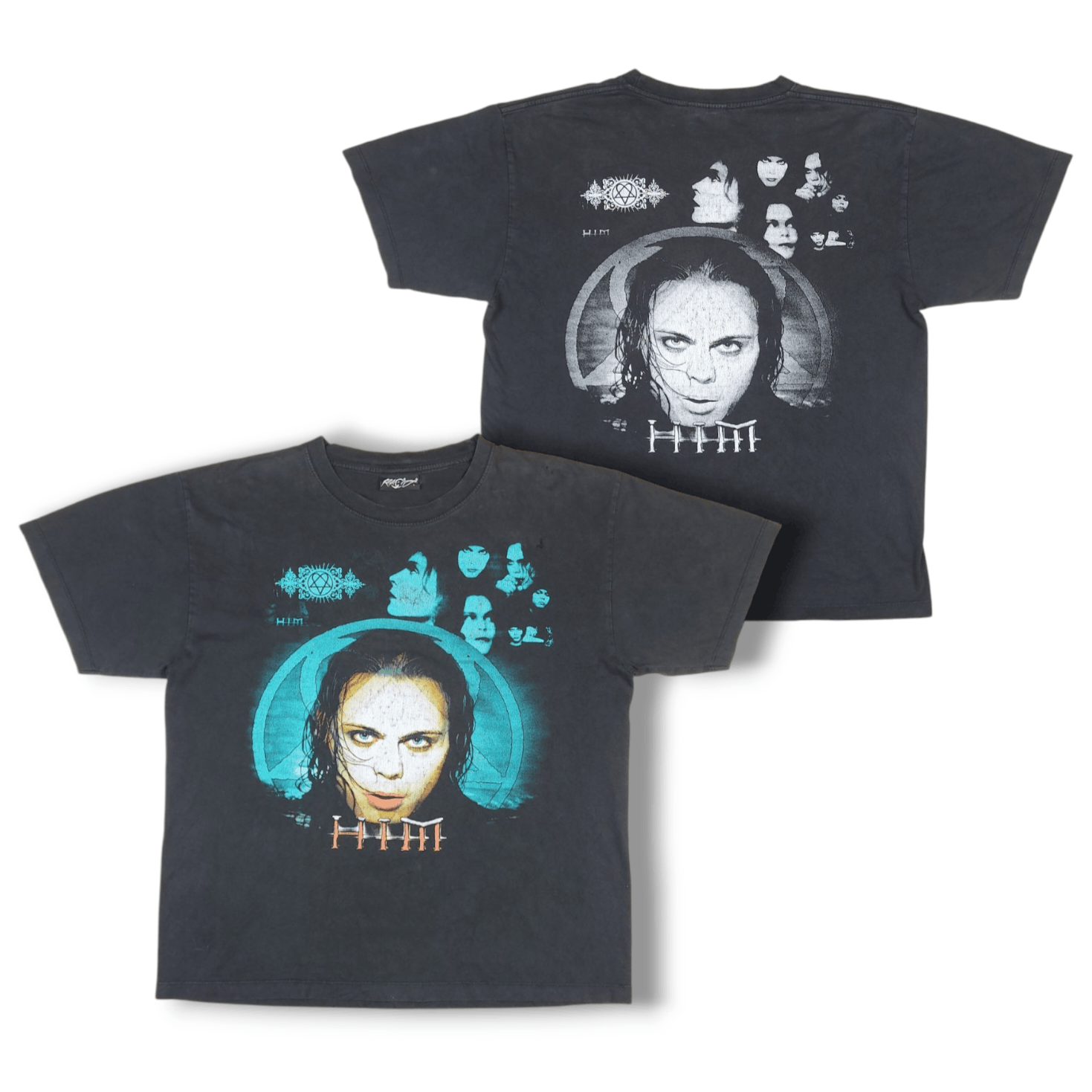 Band Tees Vintage 90s Y2K HIM Band Ville Valo Heartgram VV TEE Size US XL / EU 56 / 4 - 1 Thumbnail