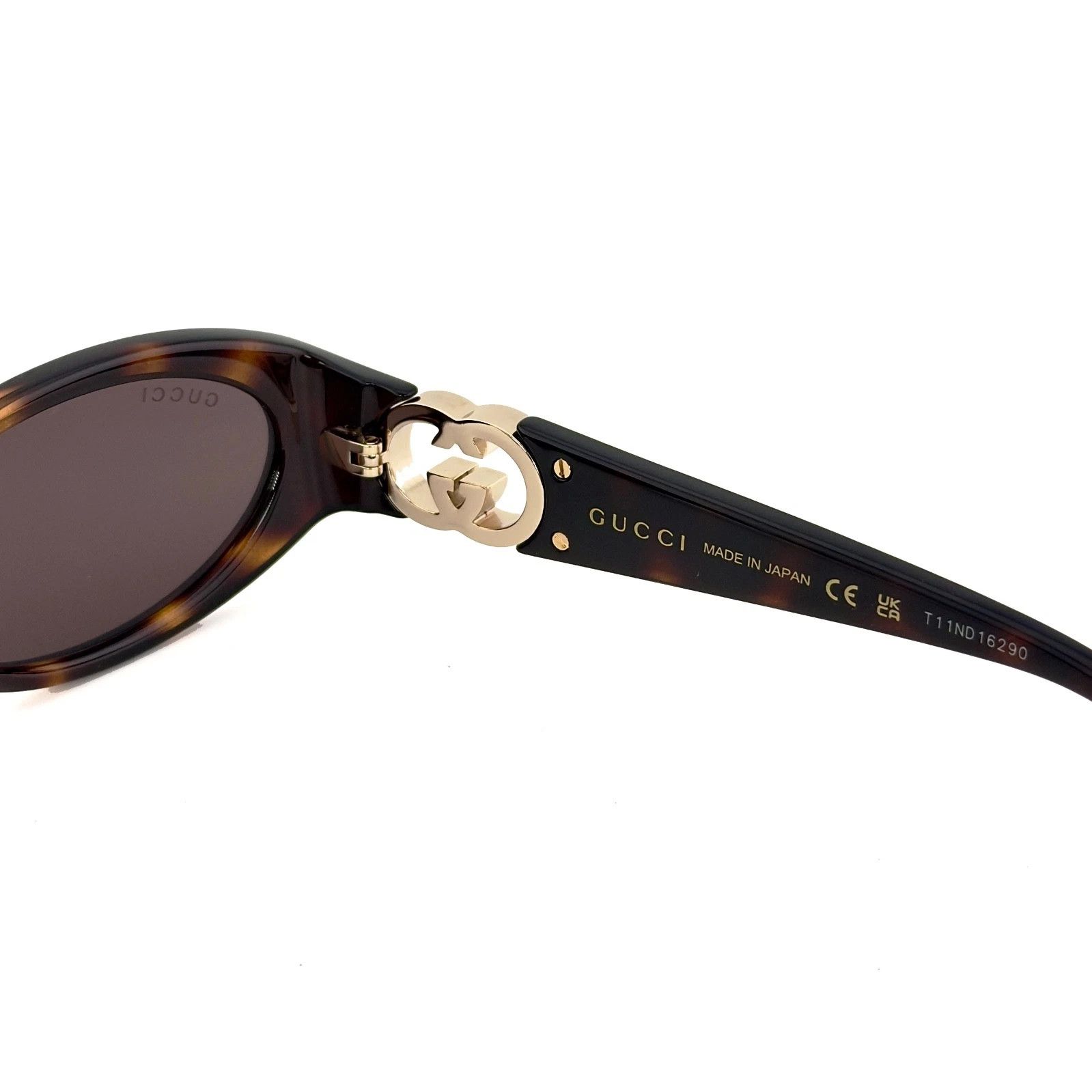 Gucci GUCCI GG1660S Brown Narrow 1660 GG Fashion Sunglasses 002 Size ONE SIZE - 7 Thumbnail