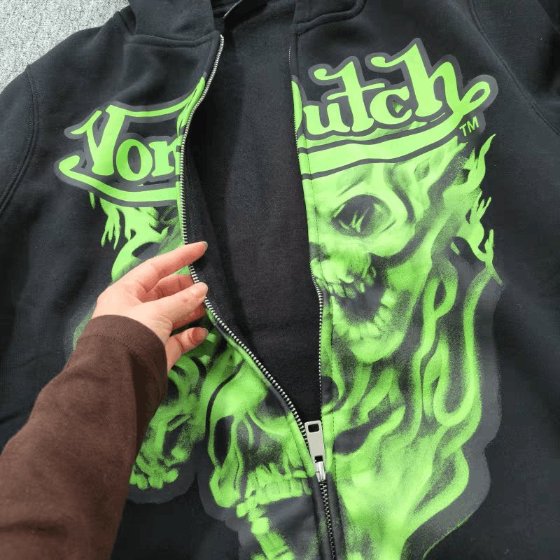 Von Dutch von dutch skull printed zipup hoodie Size US L / EU 52-54 / 3 - 3 Thumbnail