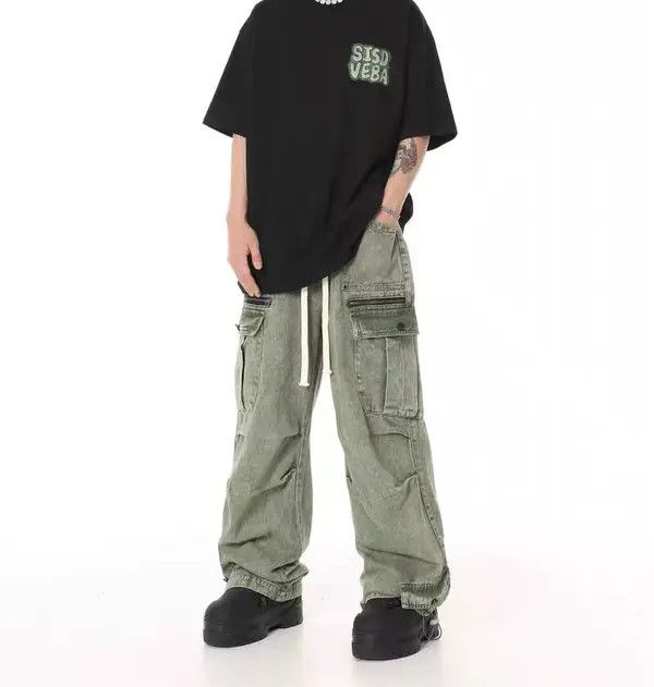 VIBE Retro washed distressed workwear large pocket jeans Size US 30 / EU 46 - 8 Thumbnail