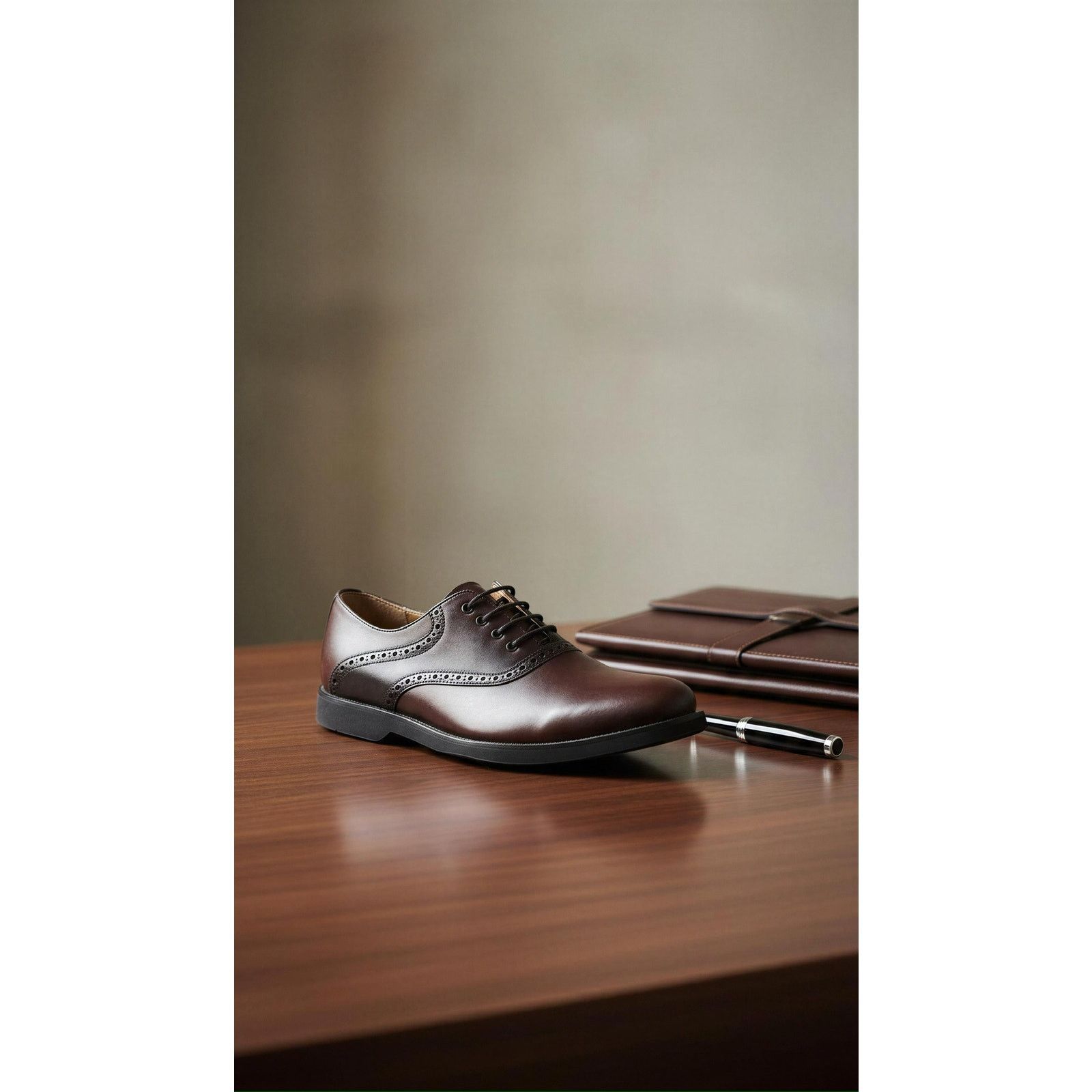 Johnston & Murphy Johnston & Murphy Mens Oxford Dress Shoes Brown Brogue 11.5 Size US 11.5 / EU 44-45 - 1 Thumbnail