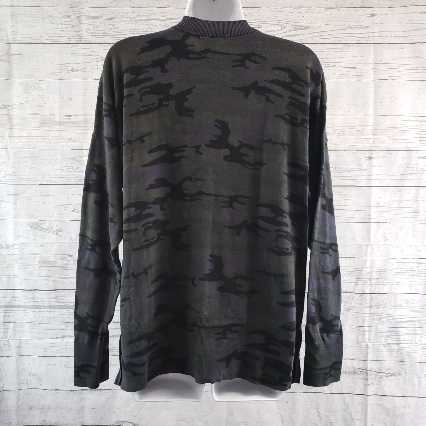 Sanctuary Sanctuary Womens Cardigan Sz Small Green Blue Camo Button Front Cotton Blend Size S / US 4 / IT 40 - 4 Thumbnail