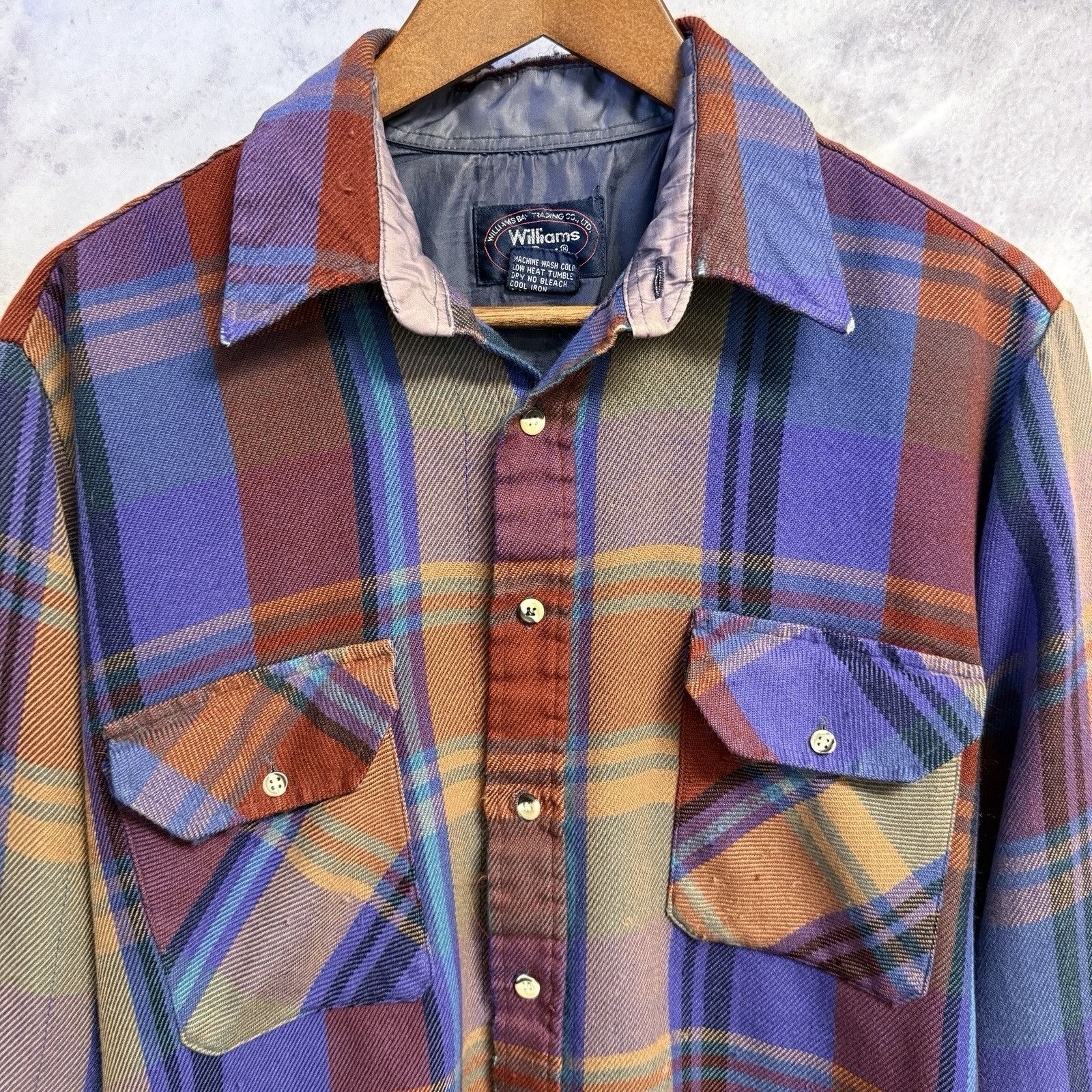 Vintage Vintage Williams Bay Plaid Button Up Flannel Shirt Mens L Size US L / EU 52-54 / 3 - 3 Thumbnail