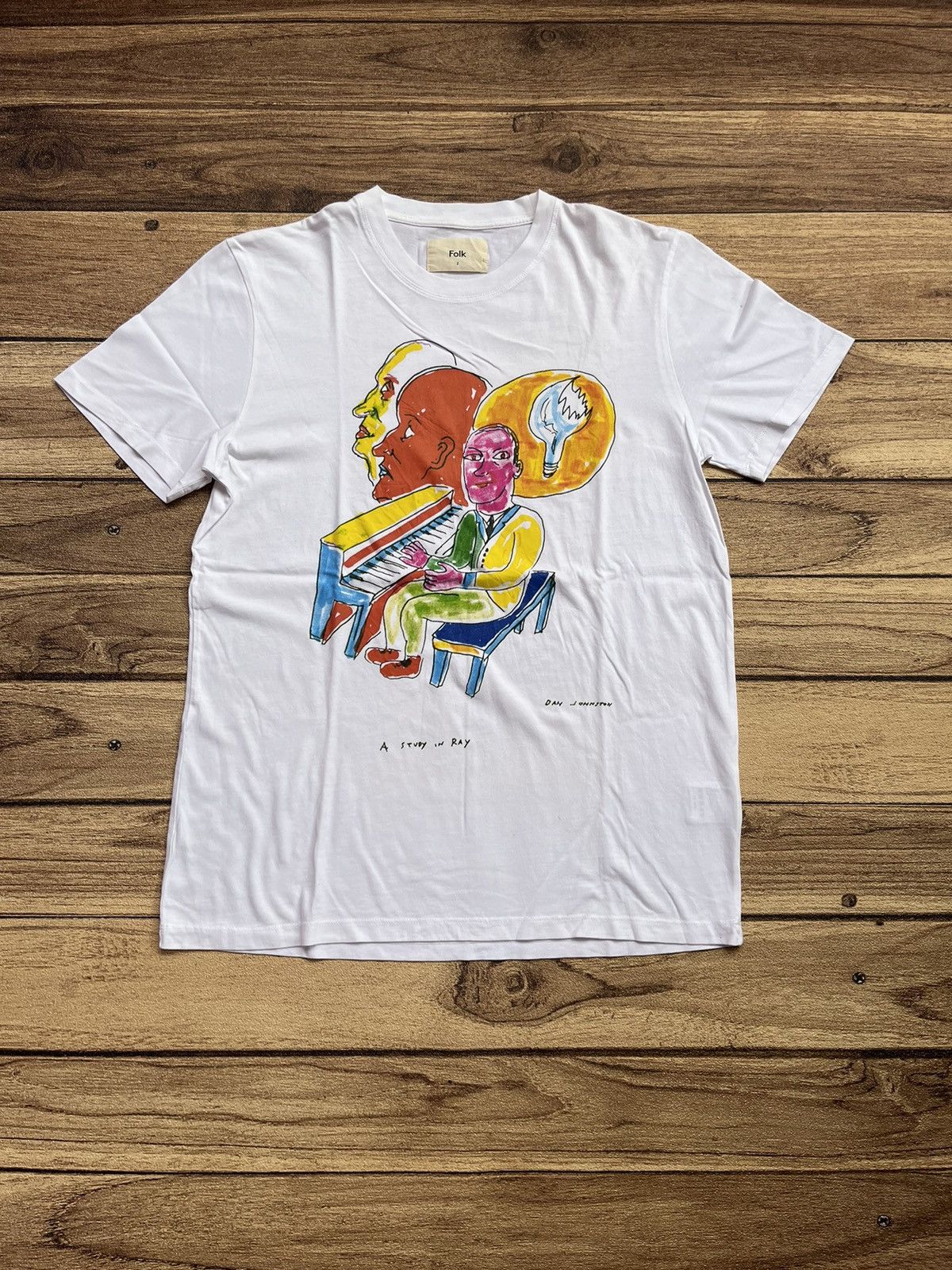 image of Folk Dan Jonnsson A Study In Ray Shirt in White, Men's (Size Small)