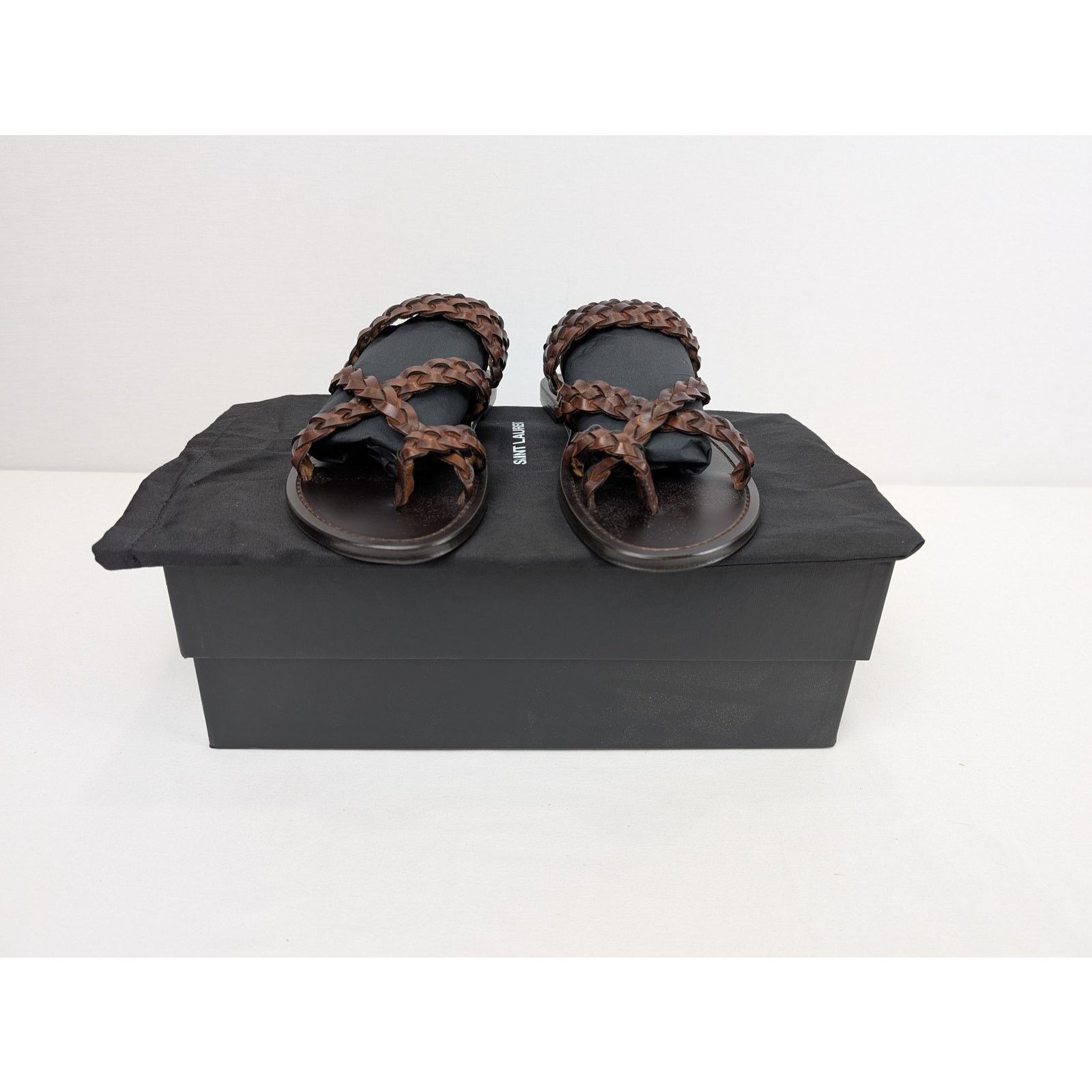 Saint Laurent Paris o1rshd1 Neil 05 Sandal Slipper slide in Dark Brown Size US 11 / EU 44 - 17 Thumbnail