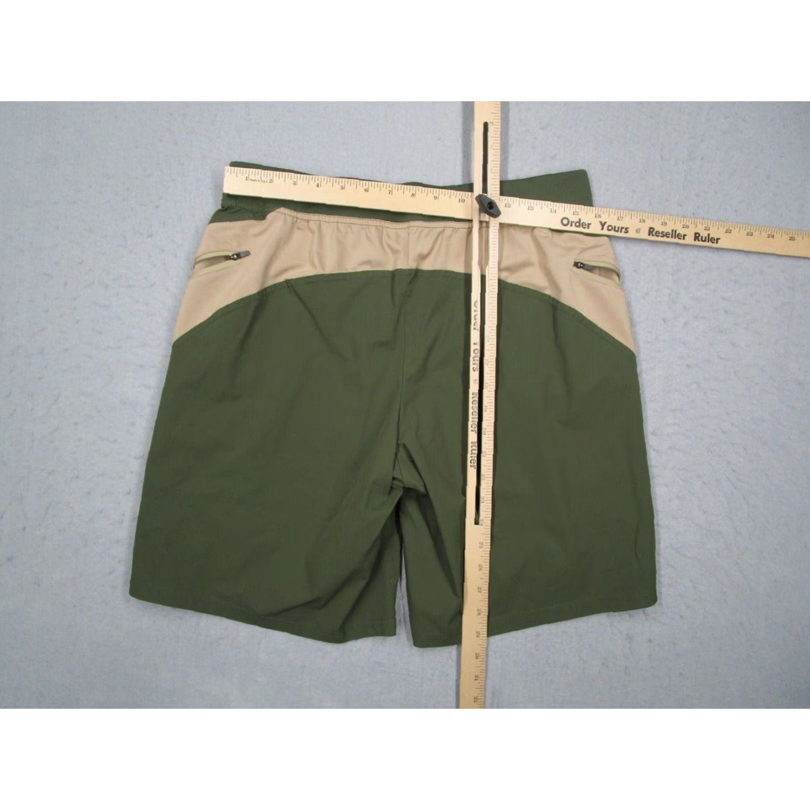 Vintage HYLETE Mens Green Hybrid Shorts Medium 9" Beach Sports Nylon Blend Drawstring Size US 31 - 6 Thumbnail