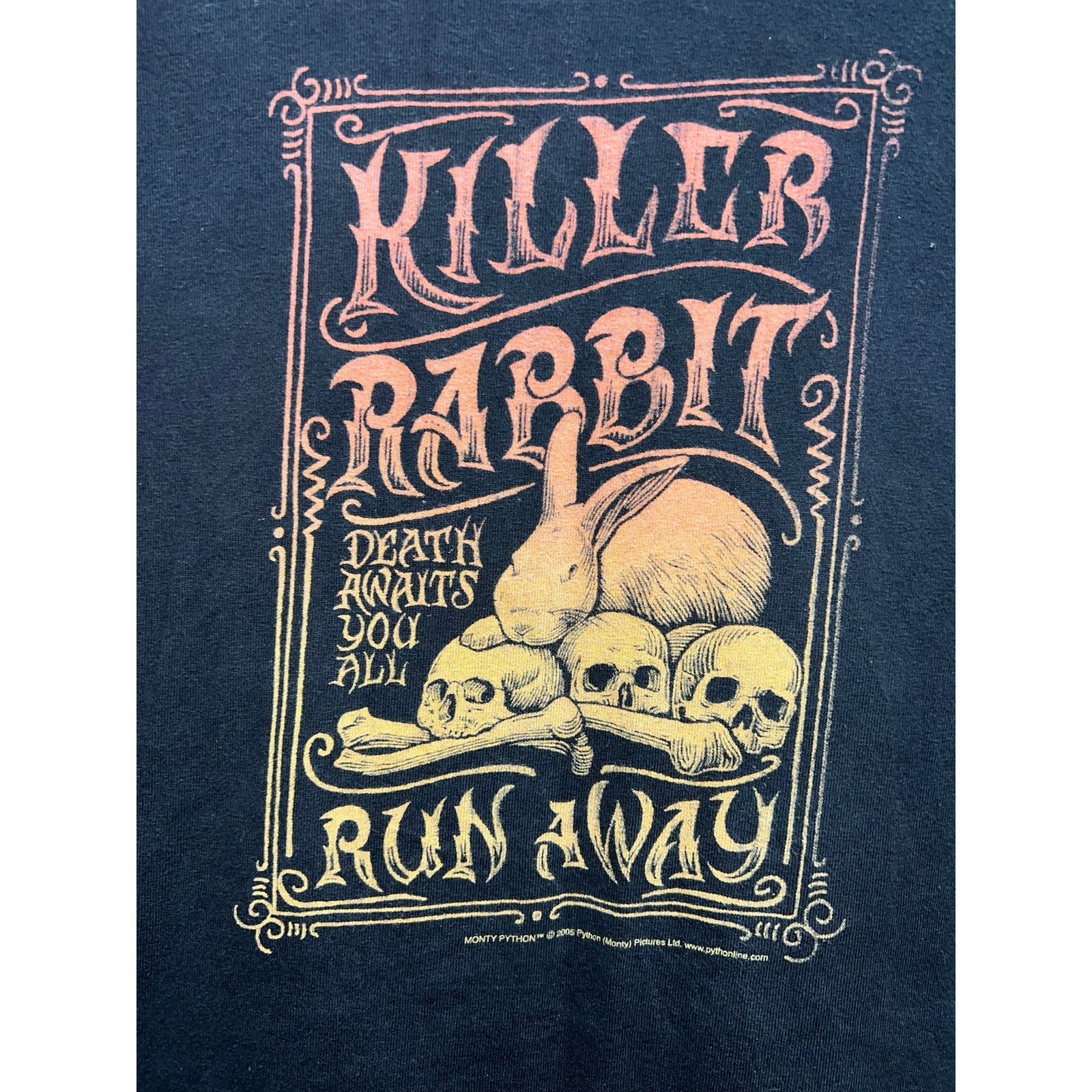 Vintage Vintage Monty Python Shirt Killer Rabbit Death Black Tee 2XL Size US XXL / EU 58 / 5 - 2 Thumbnail