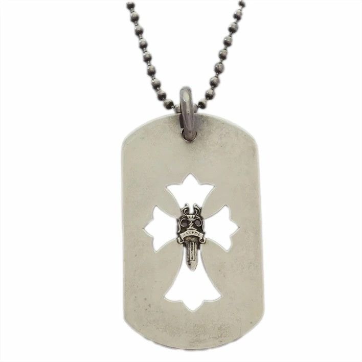 Chrome Hearts CHROME HEARTS CUT OUT CROSS DAGGER DOG TAG CHAIN NECKLACE Size ONE SIZE - 1 Thumbnail