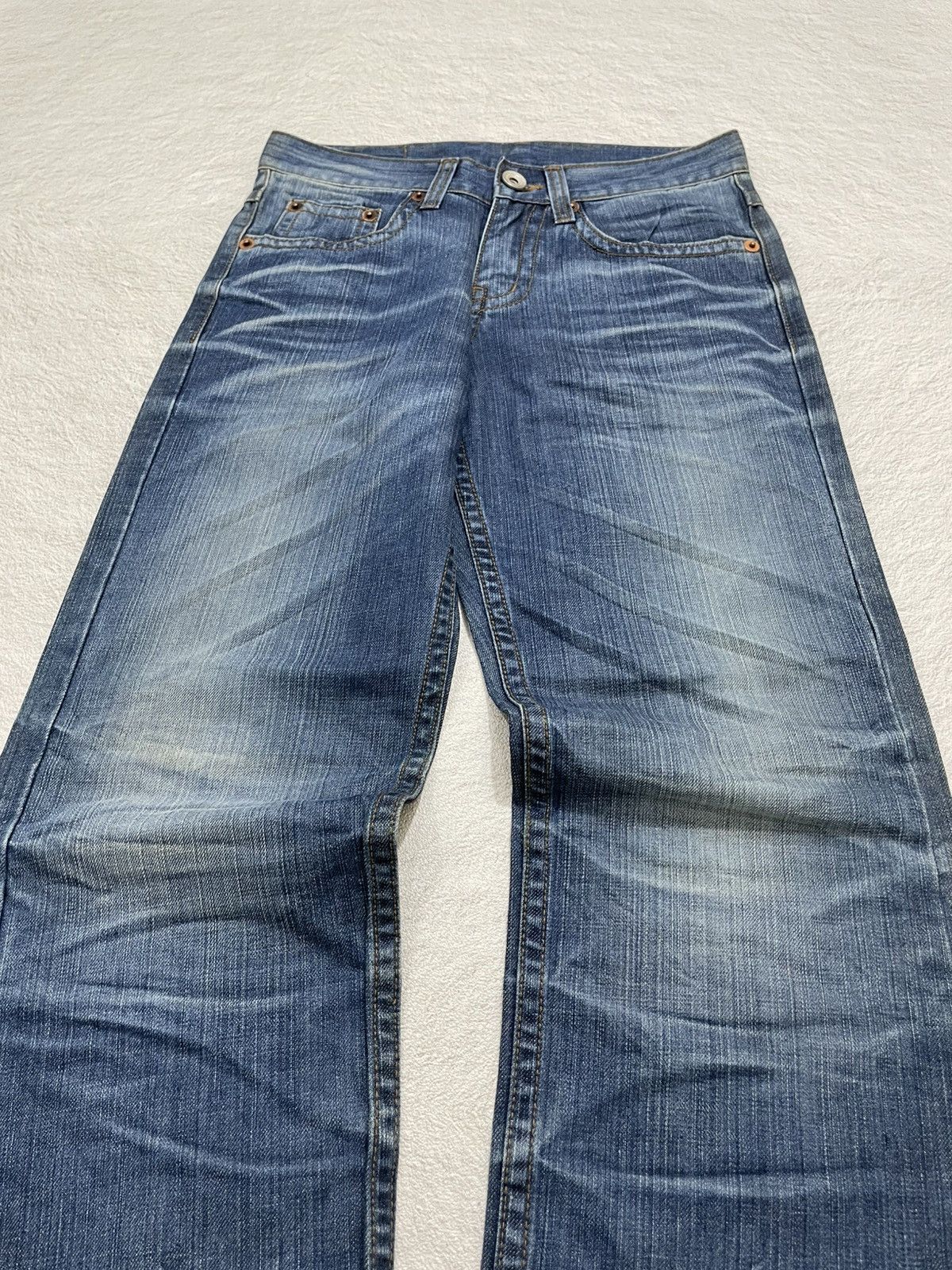Japanese Brand 2000s Japanese Faded Bootcut Denim Stonewash Y2K Size US 29 - 2 Thumbnail