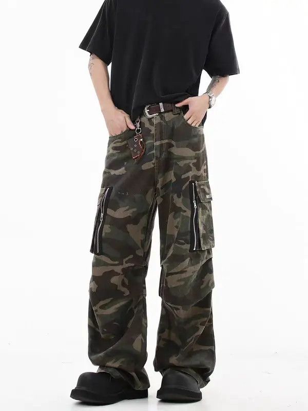 VIBE Camouflage High Street Vintage Loose Casual Pants Size US 30 / EU 46 - 6 Thumbnail