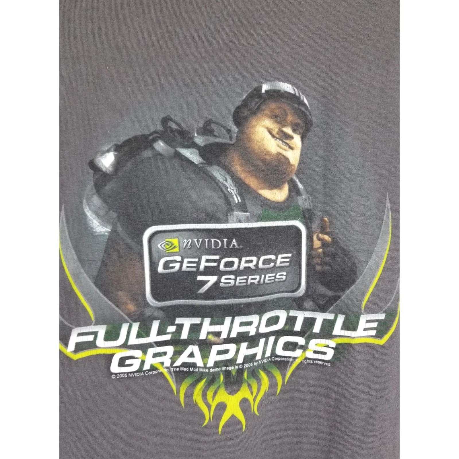 Vintage VINTAGE 2005 NVIDIA GEFORCE GRAPHICS COMPANY PROMO T-SHIRT SZ L Gray Men Size US L / EU 52-54 / 3 - 2 Thumbnail