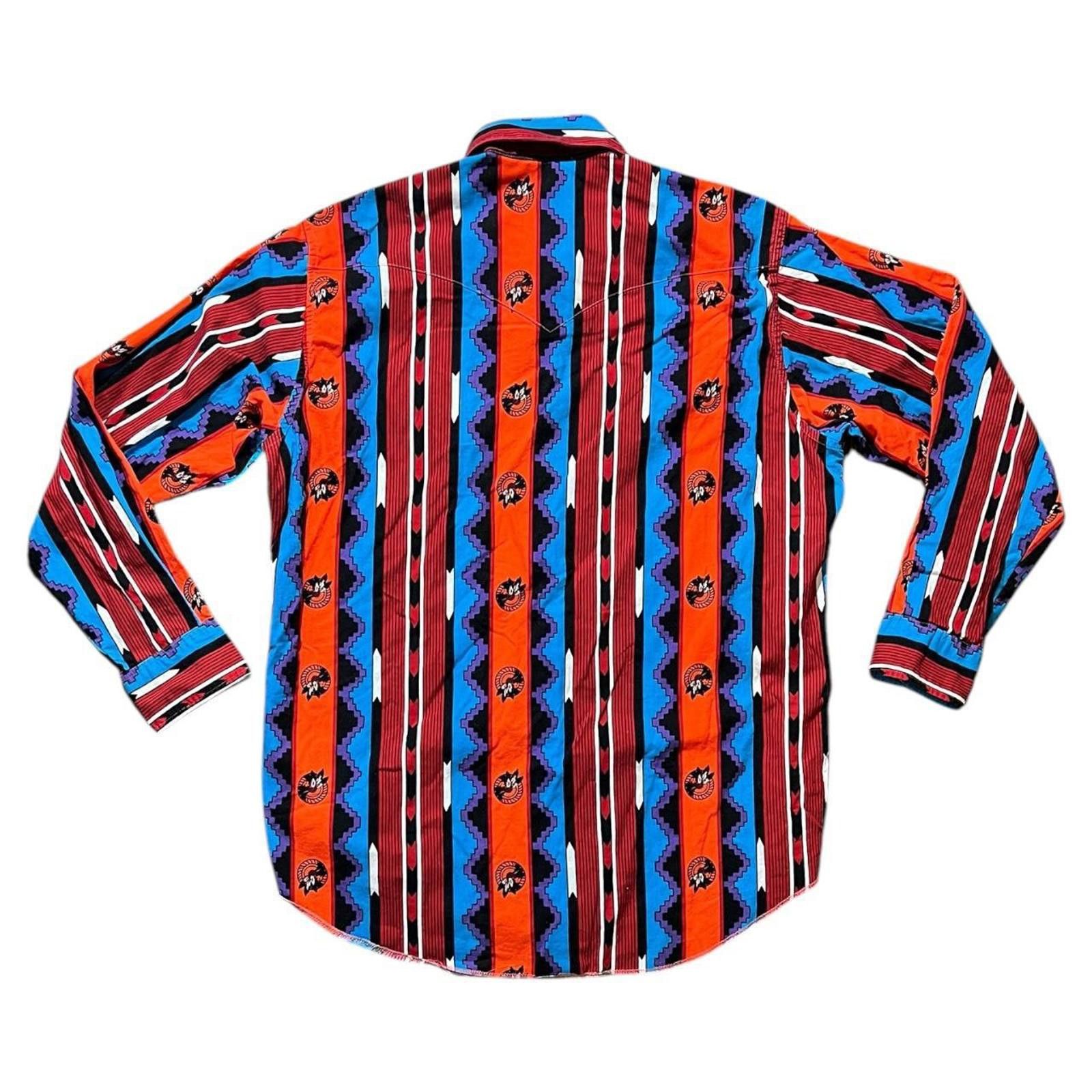 Wrangler Vintage Wrangler Western Cowboy Geometric Aztec Button Down Size US XL / EU 56 / 4 - 2 Thumbnail