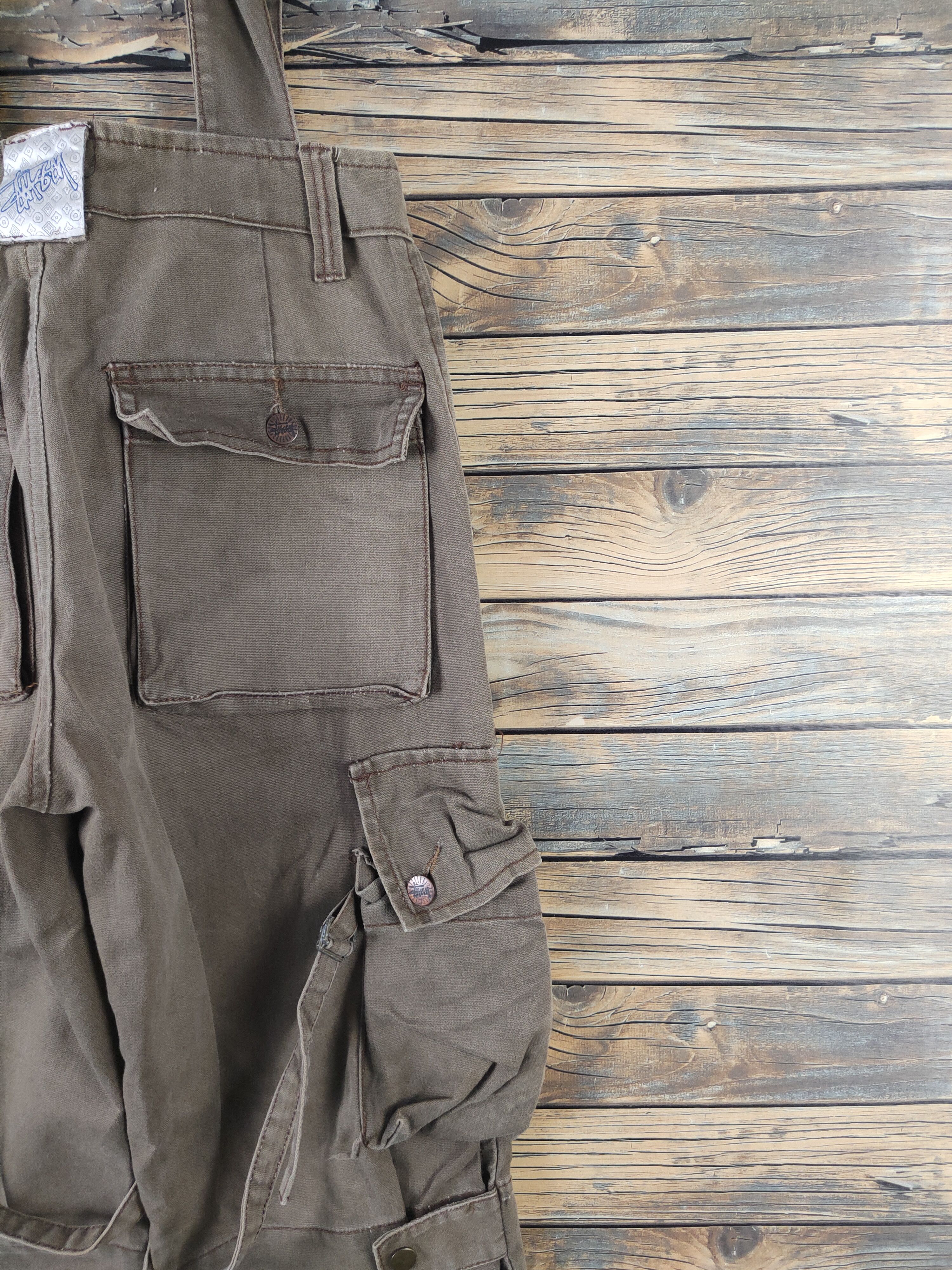 Stussy DL Stussy Olive Multipocket Tactical Jumpsuits #2678 Size US 27 - 18 Thumbnail