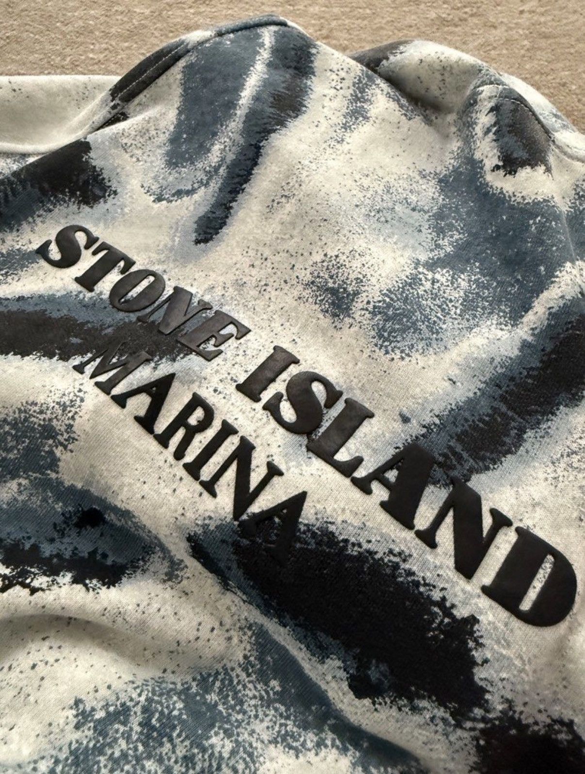 Stone Island Marina Reef Camo Popover Hoodie - Aqua