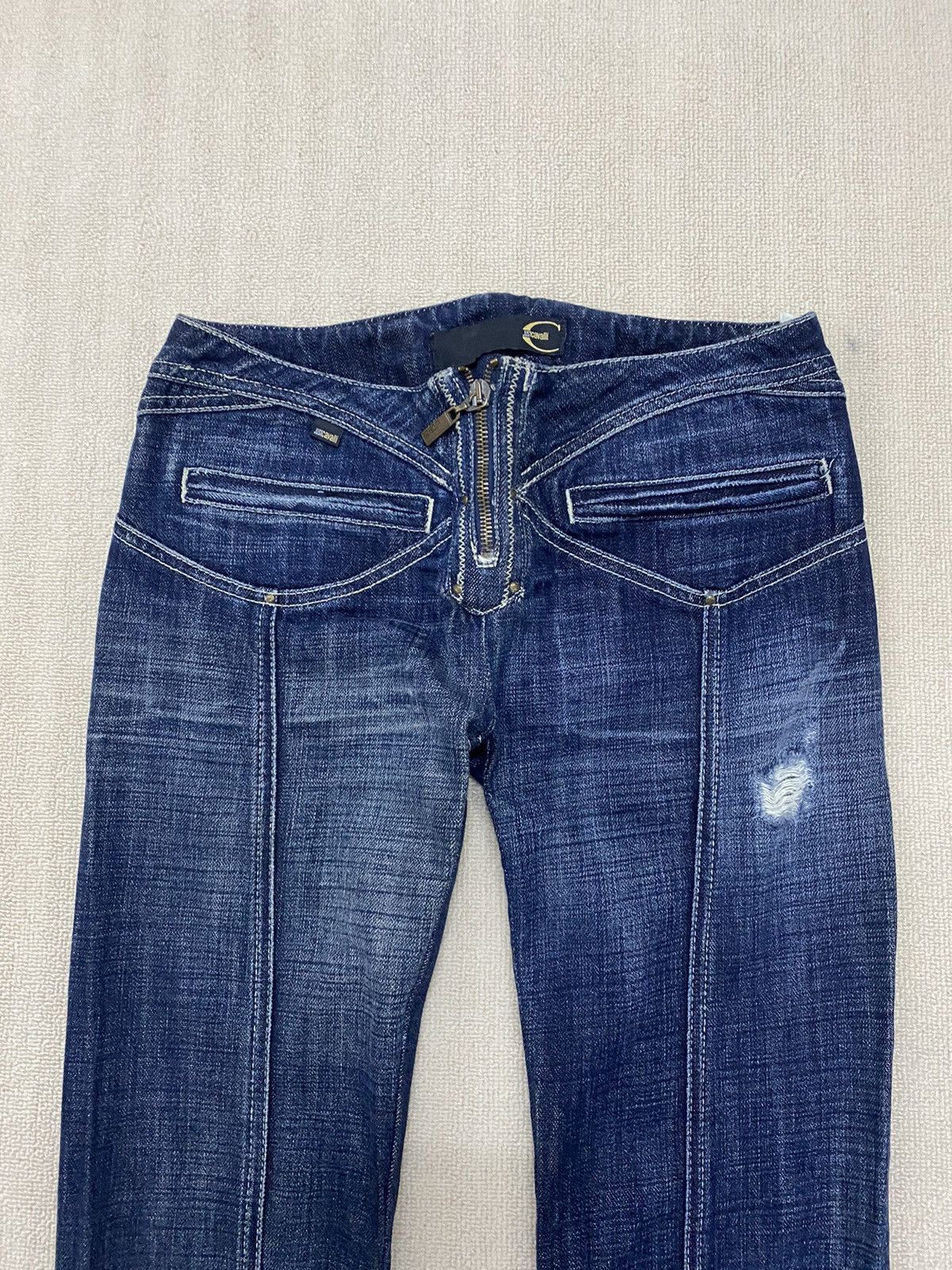 Just Cavalli × Roberto Cavalli 2000s Justcavalli zipper pants ( low waist) Size 27" / US 4 / IT 40 - 3 Thumbnail