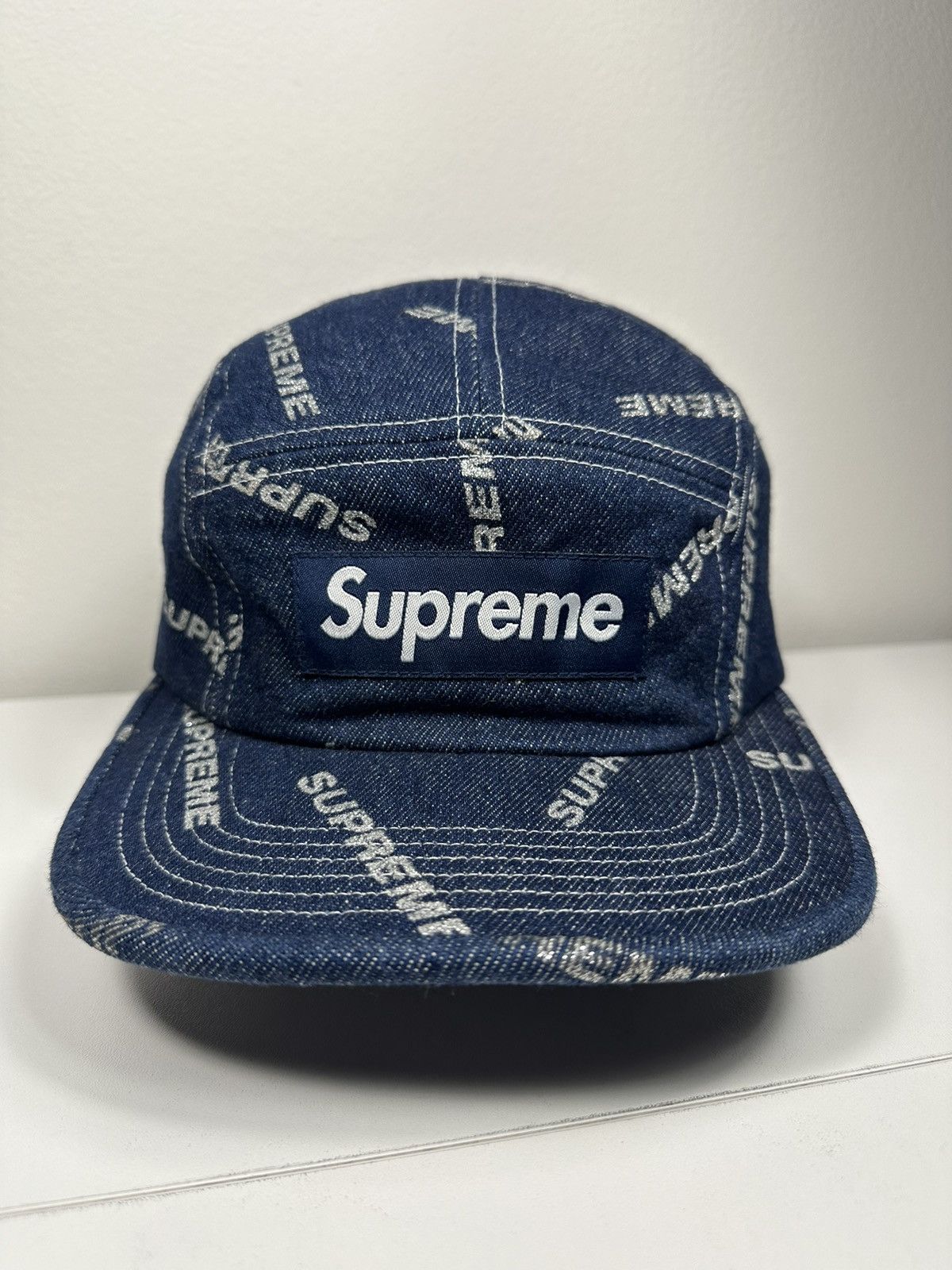 Supreme Supreme Denim Logo Camp Cap Size ONE SIZE - 1 Thumbnail