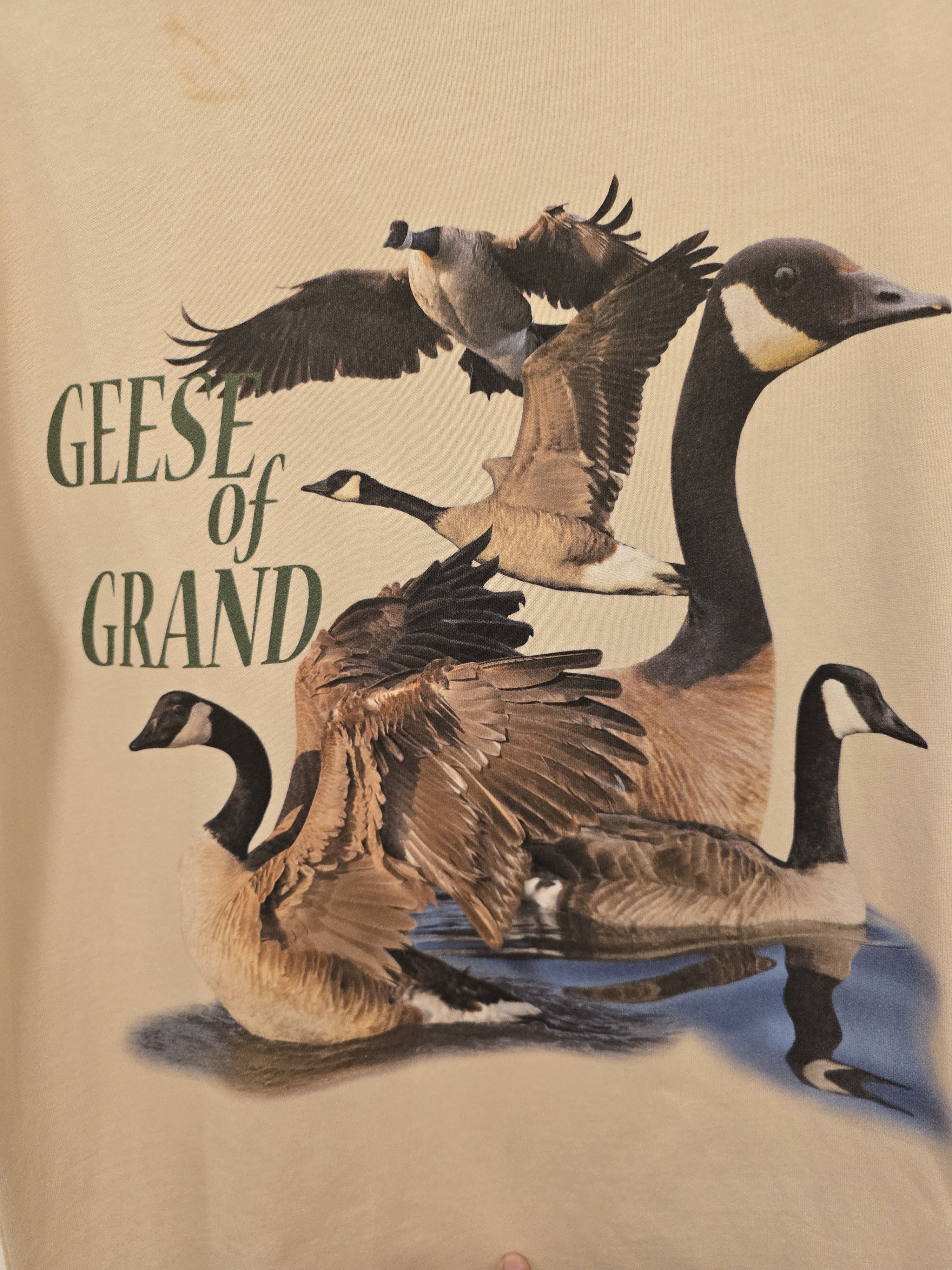 Other Grand Collection Beige Geese of Grand M Cotton T-Shirt Size US M / EU 48-50 / 2 - 8 Thumbnail
