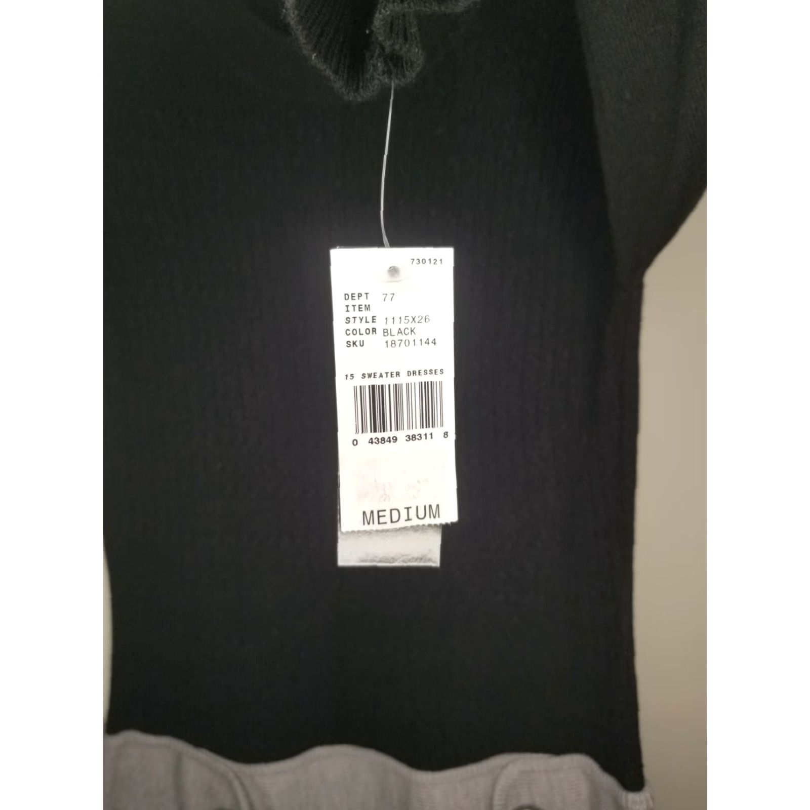 Vintage VINTAGE Amy Wear Women's Sweater Dress Short Sleeve Black Gray Size Medium NWT Dress Size M / US 6-8 / IT 42-44 - 4 Thumbnail