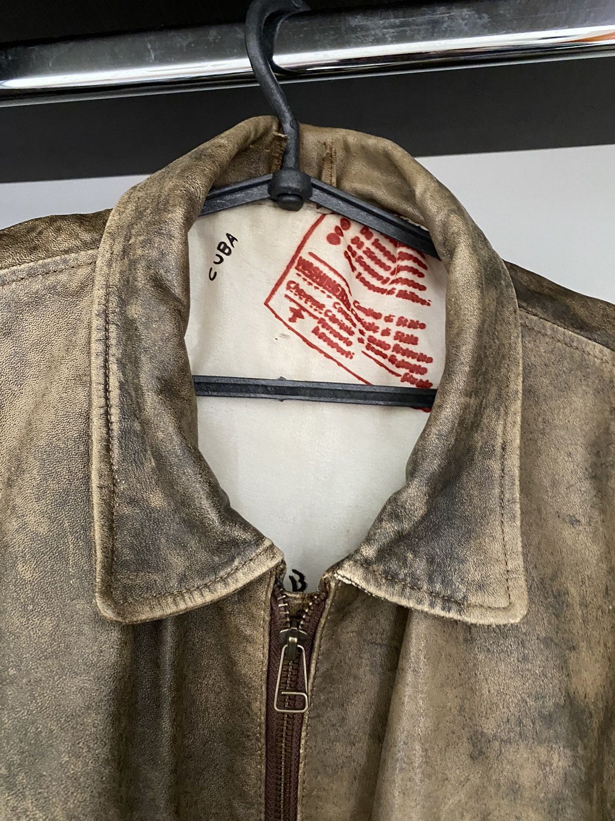 Japanese Brand × Vintage Vintage Leather Bomber Jacket Like Avirex Size US S / EU 44-46 / 1 - 12 Thumbnail