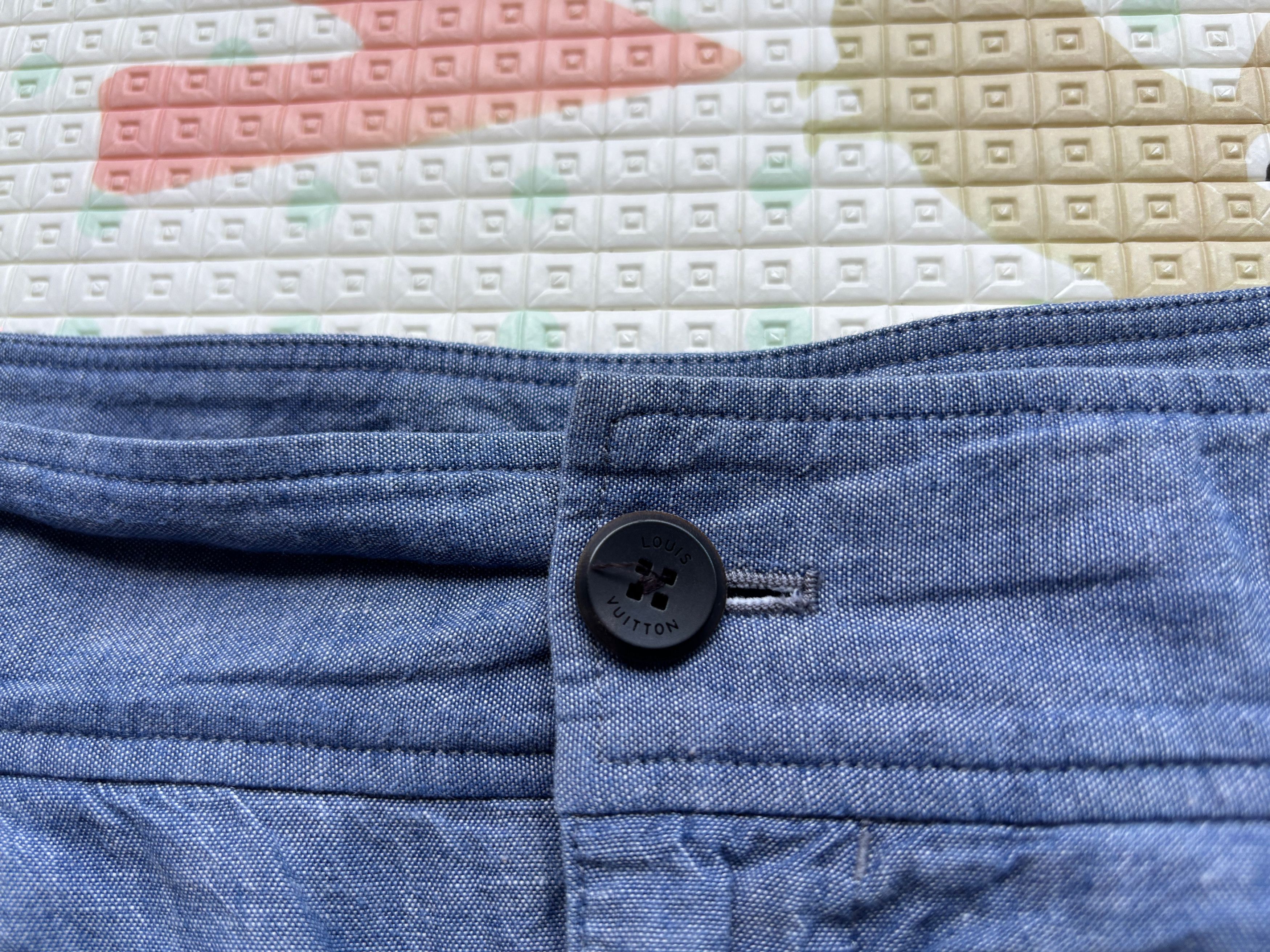 Louis Vuitton Louis Vuitton Blue Cotton Chambray Shorts 39-40 Size US 32 / EU 48 - 3 Thumbnail