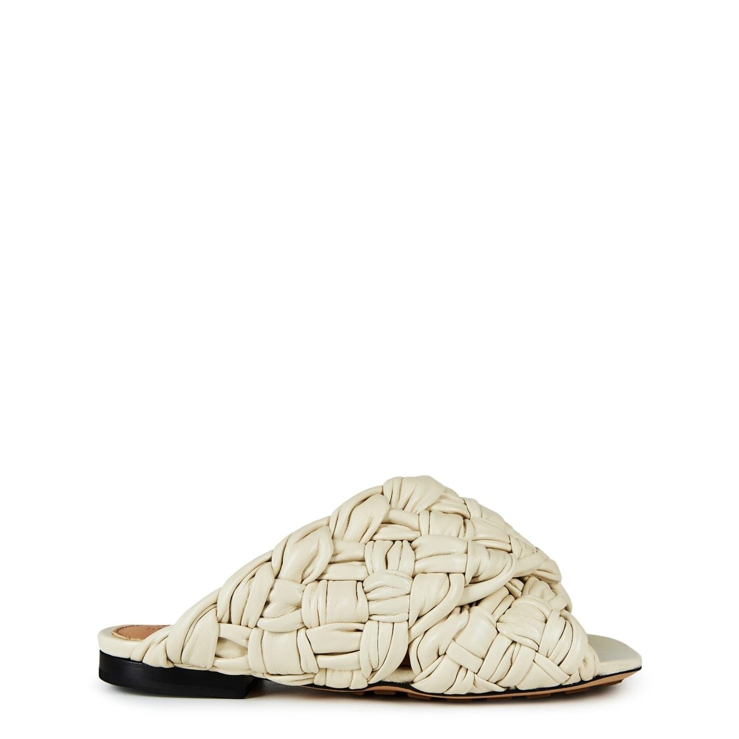 Bottega Veneta Bottega Veneta Bv Flat Mule Slides in Brown Size US 4.5 / IT 34.5 - 1 Thumbnail
