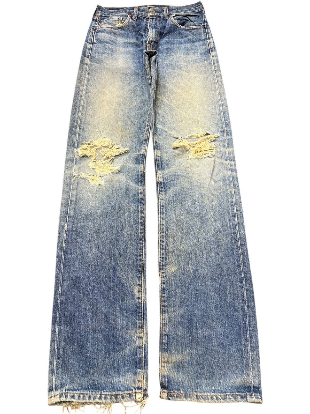 Levi's Vintage 90s Levis Big E Selvedge Distress Loose Jeans Size US 32 / EU 48 - 1 Thumbnail