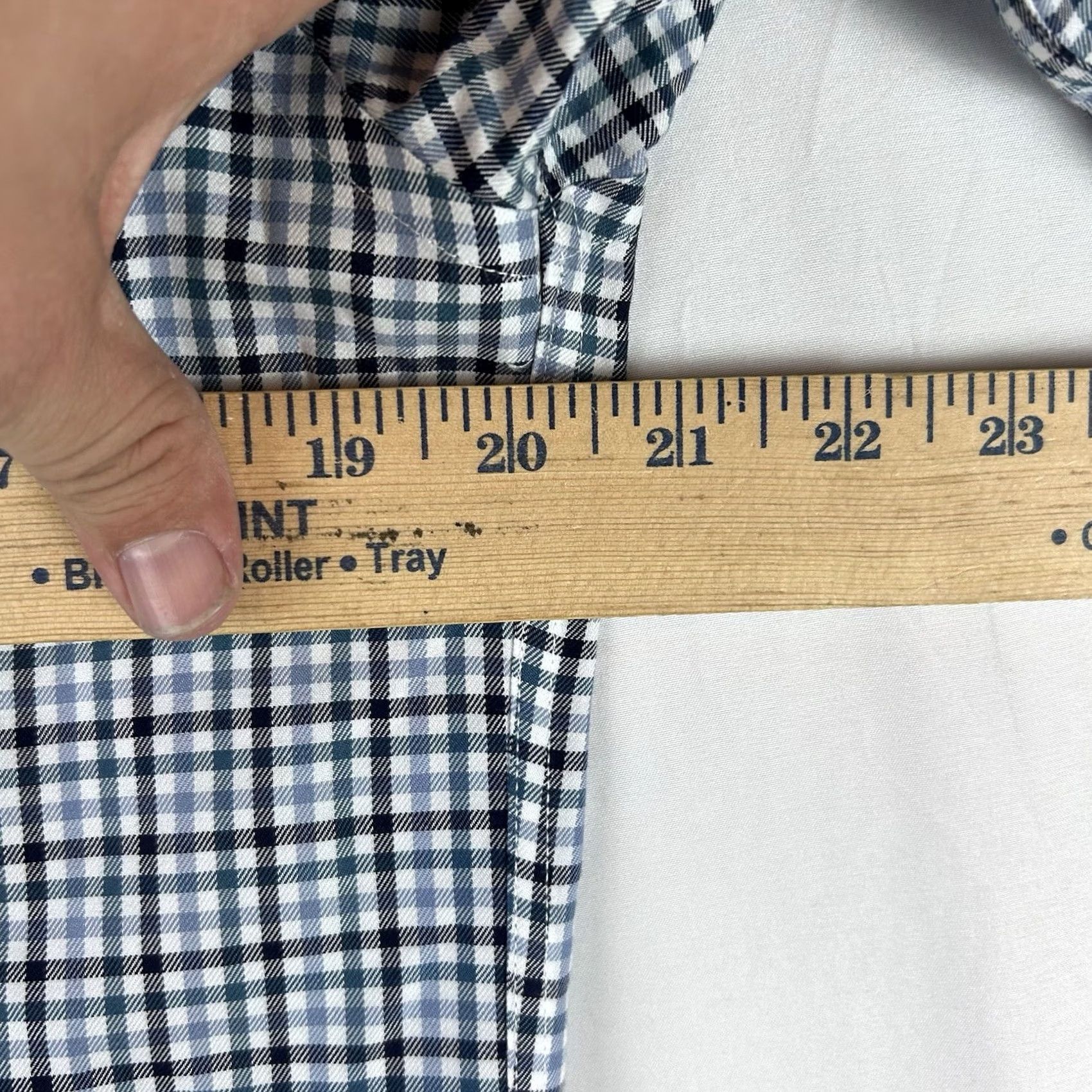 UNTUCKit UNTUCKit Alberto WF Button Down Shirt Long Sleeve Check Mens Medium Slim Fit Size US M / EU 48-50 / 2 - 7 Thumbnail