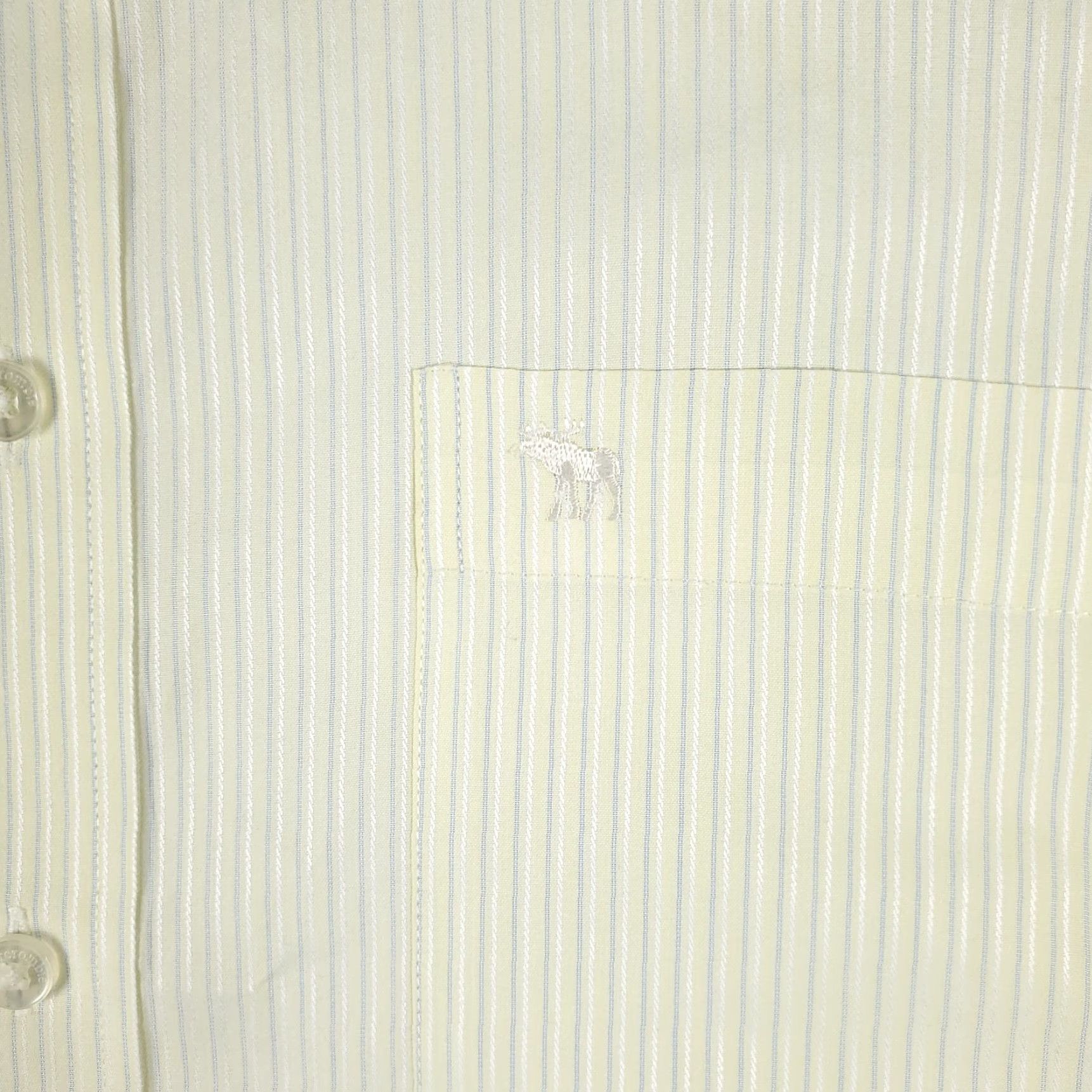 Abercrombie & Fitch Abercrombie & Fitch Button-Up Shirt Mens Size 17.5 Yellow Striped Long Sleeve Classic Preppy Size US XL / EU 56 / 4 - 2 Thumbnail