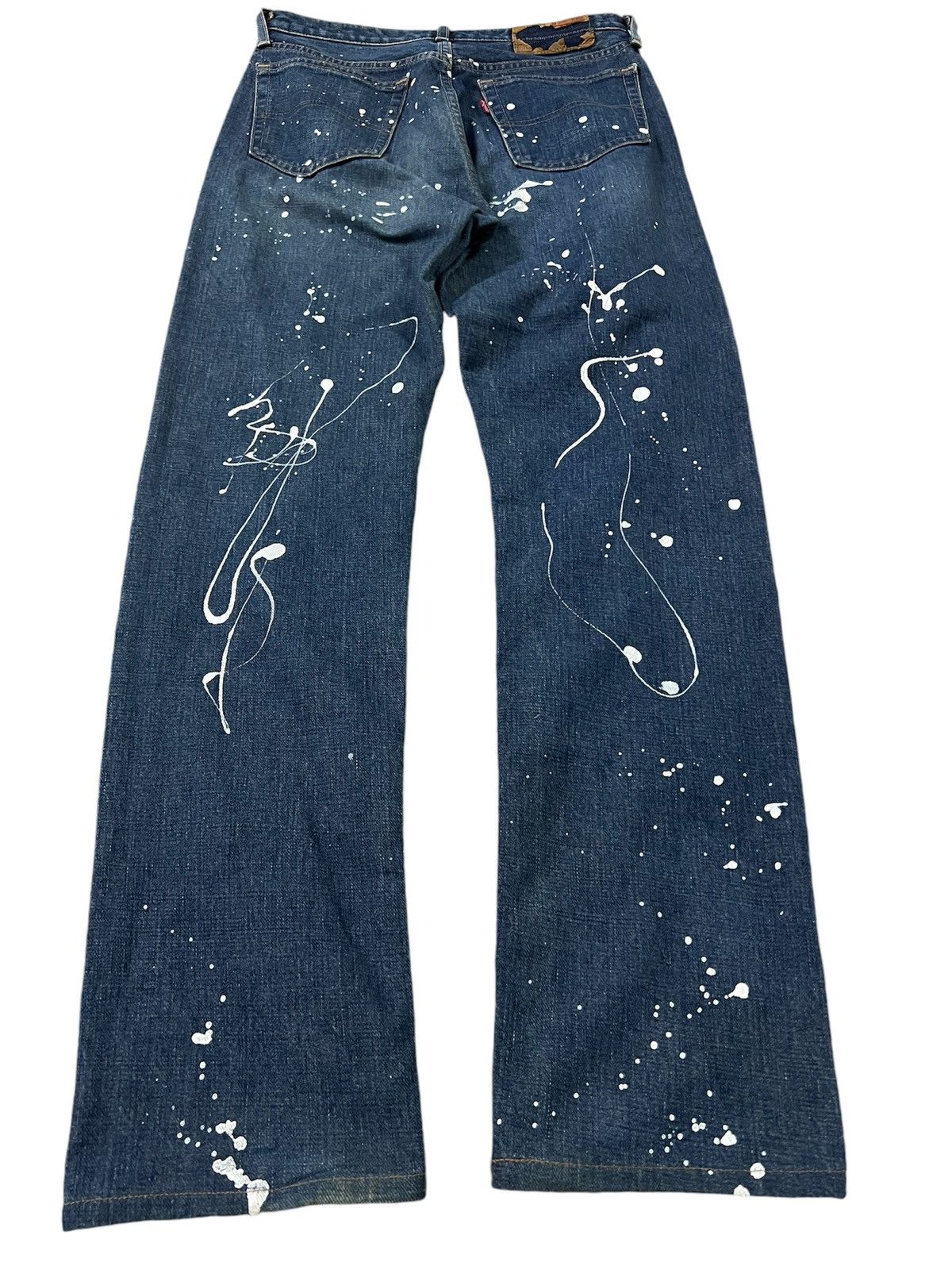 Big John × If Six Was Nine × Japanese Brand 💥RARE💥VINTAGE BIG JOHN SPLATTER / PAINTER JEANS JAPAN Size US 28 / EU 44 - 2 Thumbnail