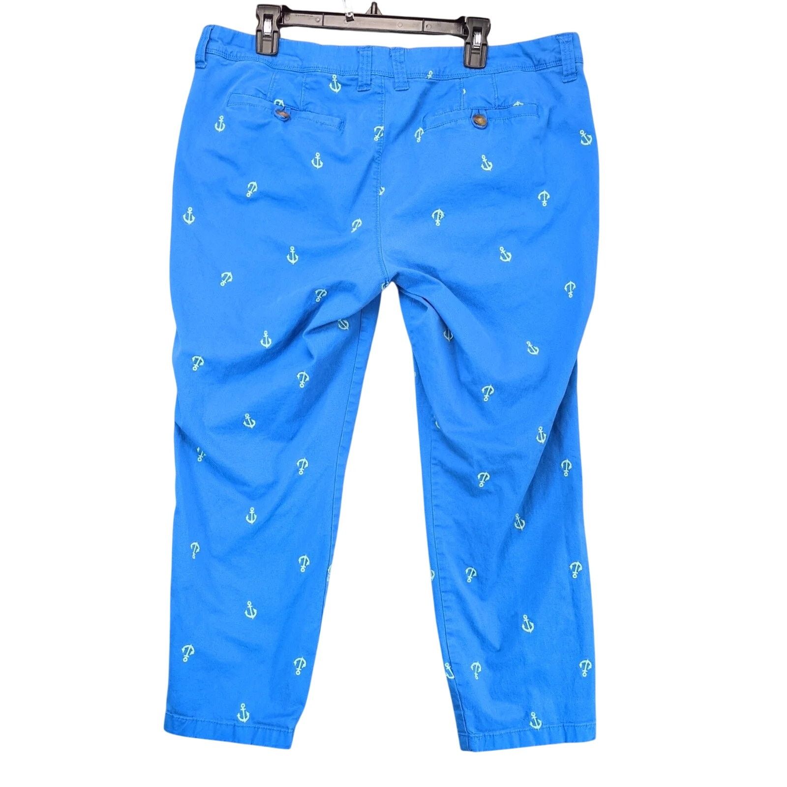 Old Navy Old Navy Embroidered Anchor Crop Pants Women's 16 39x26" Size 38" / US 16 / IT 52 - 2 Thumbnail