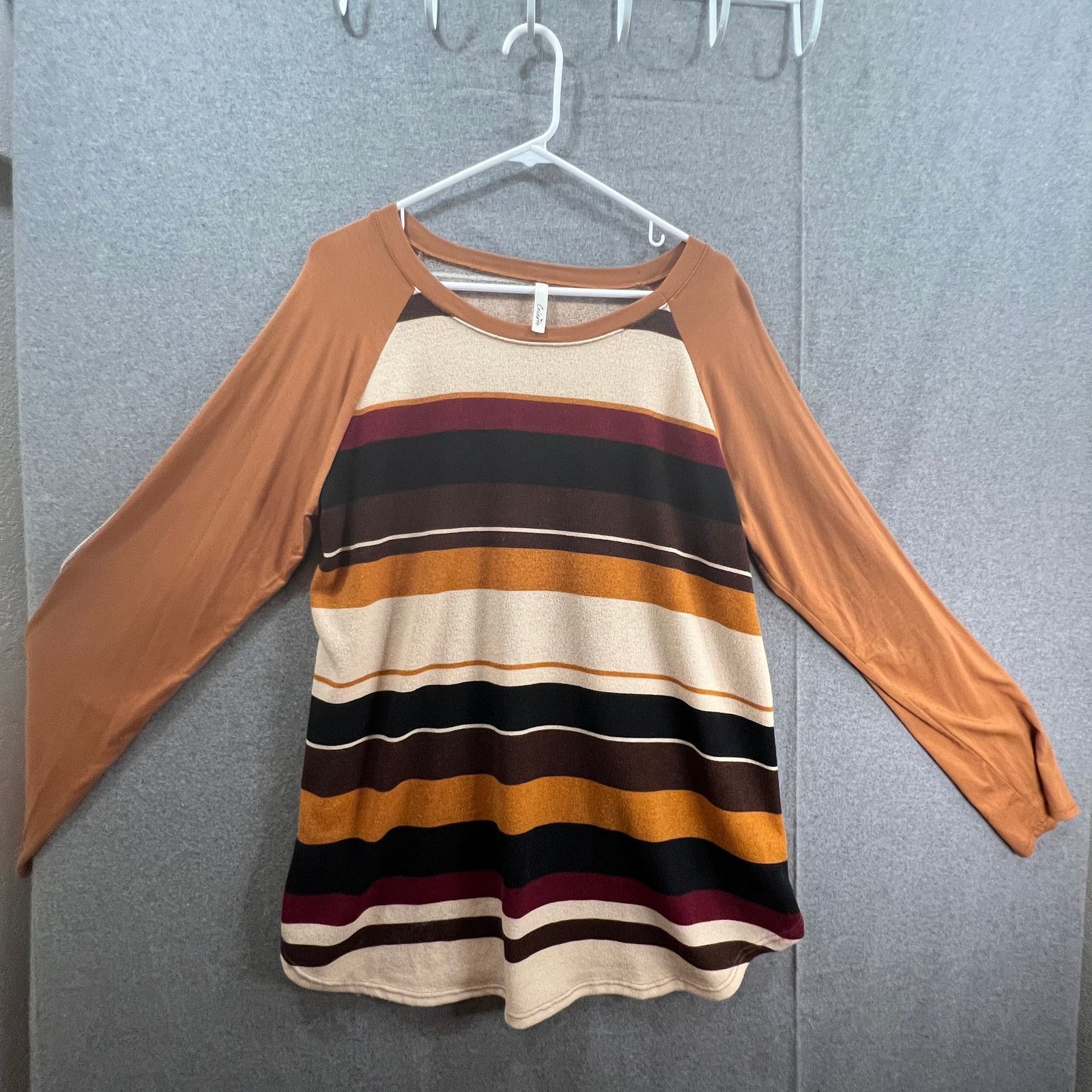 Other Celeste Long Sleeve Shirt Women 1XL Yellow Stripes Size XL / US 12-14 / IT 48-50 - 1 Thumbnail