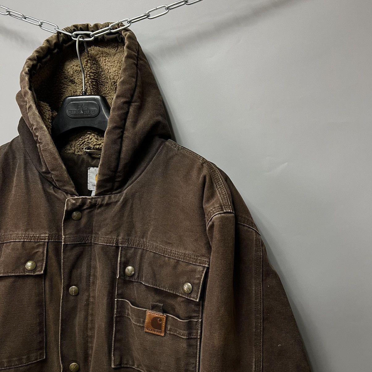 Carhartt Carhartt Sandstone Barlett Jacket Vintage Sherpa Brown faded Size US XL / EU 56 / 4 - 6 Thumbnail