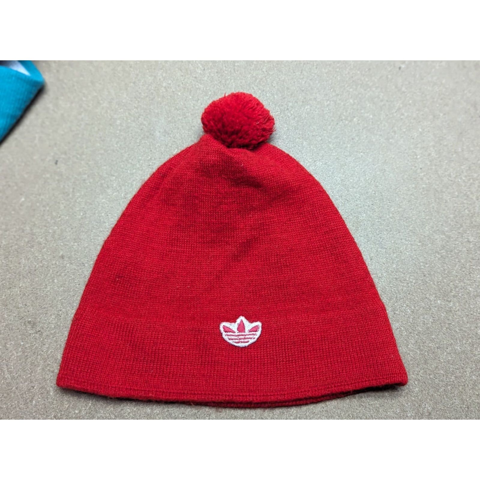 Adidas VINTAGE adidas Ski Beanie Hat Wool Blend Red Lined Slovakia Trefoil Unisex Adults One Size Size ONE SIZE - 2 Thumbnail