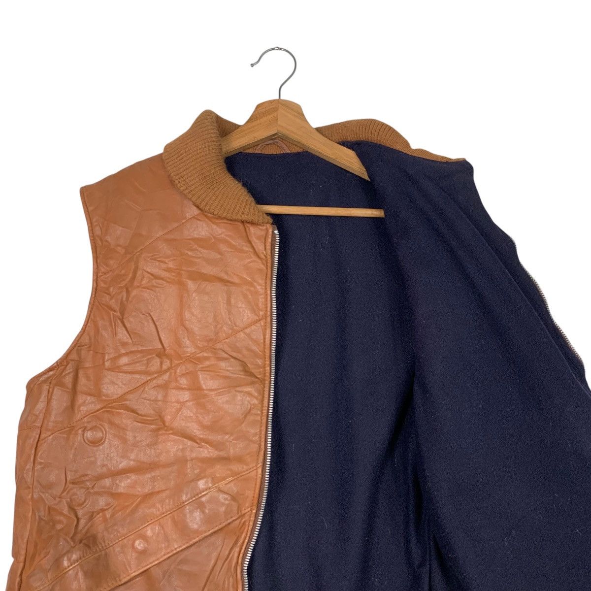 Leather 90’s CRESCO Outerwear Brown Leather Vest #2152-C95 Size US M / EU 48-50 / 2 - 10 Thumbnail