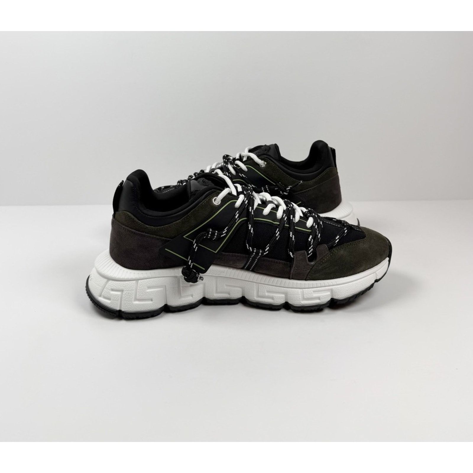 Versace Size 45.5EU/12.5US - Versace Trigreca Olive Green Sneaker Size US 12.5 / EU 45-46 - 8 Thumbnail