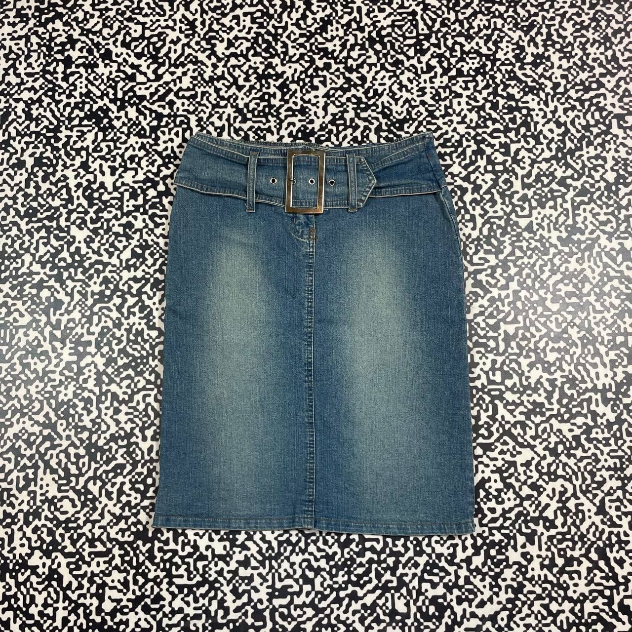 Playboy Vintage Y2K Playboy Denim Retro Sexy Midi Skirt + Belt Size 26" / US 2 / IT 38 - 5 Thumbnail