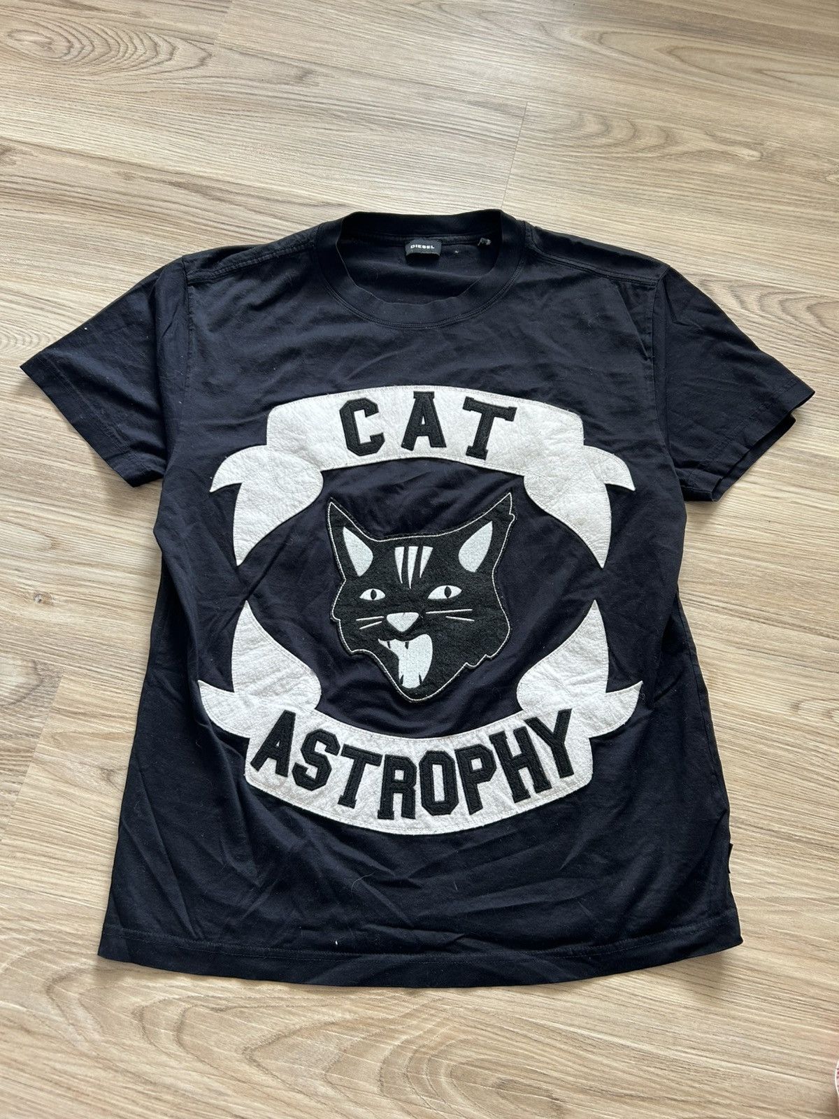Diesel Diesel Cat Patch Work Tee Black Size US M / EU 48-50 / 2 - 1 Thumbnail