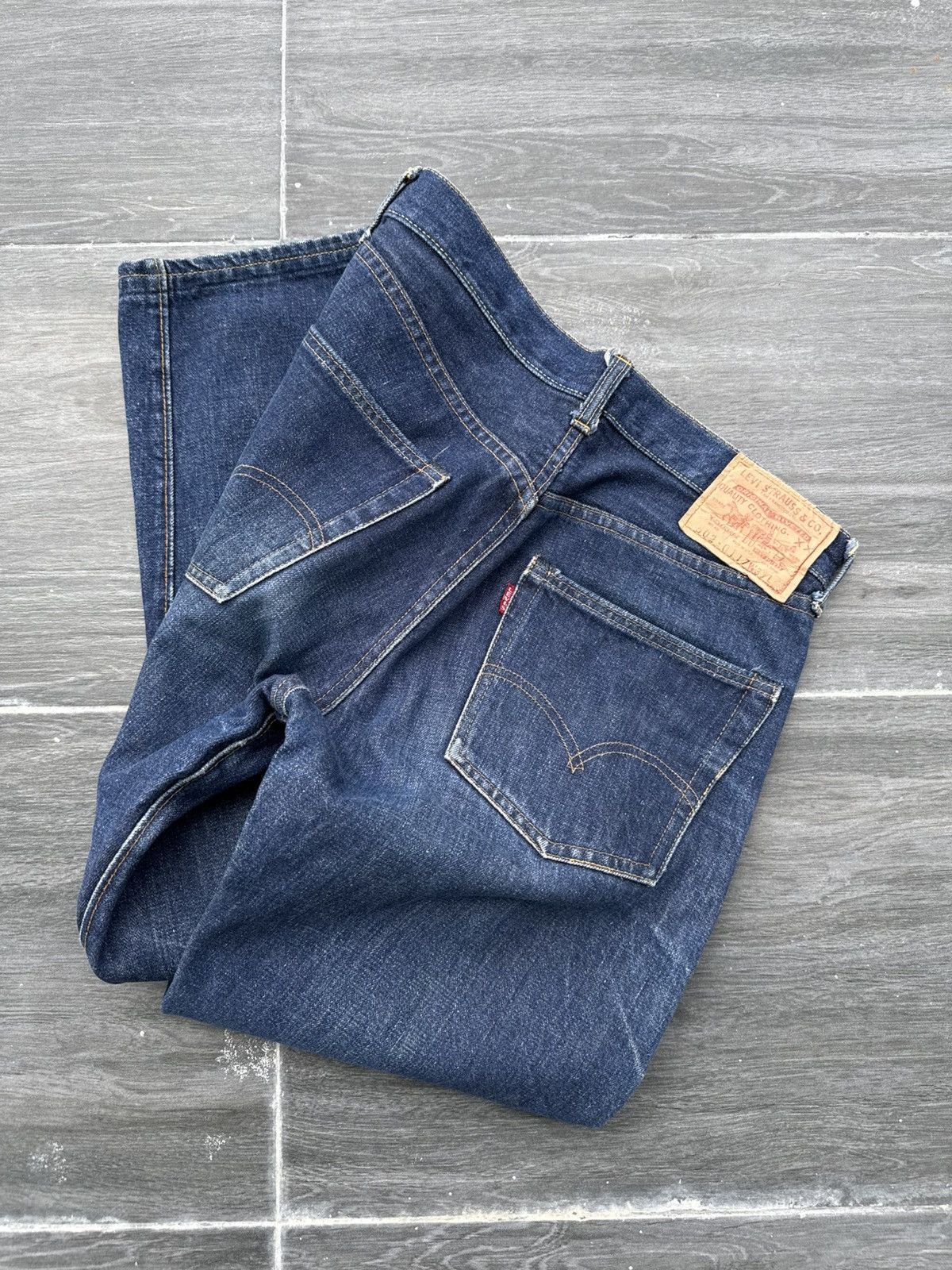 Levi's Vintage 1960s LEVI’S BigE 502 0117 “Big Font” Selvedge Denim Size US 30 / EU 46 - 18 Thumbnail