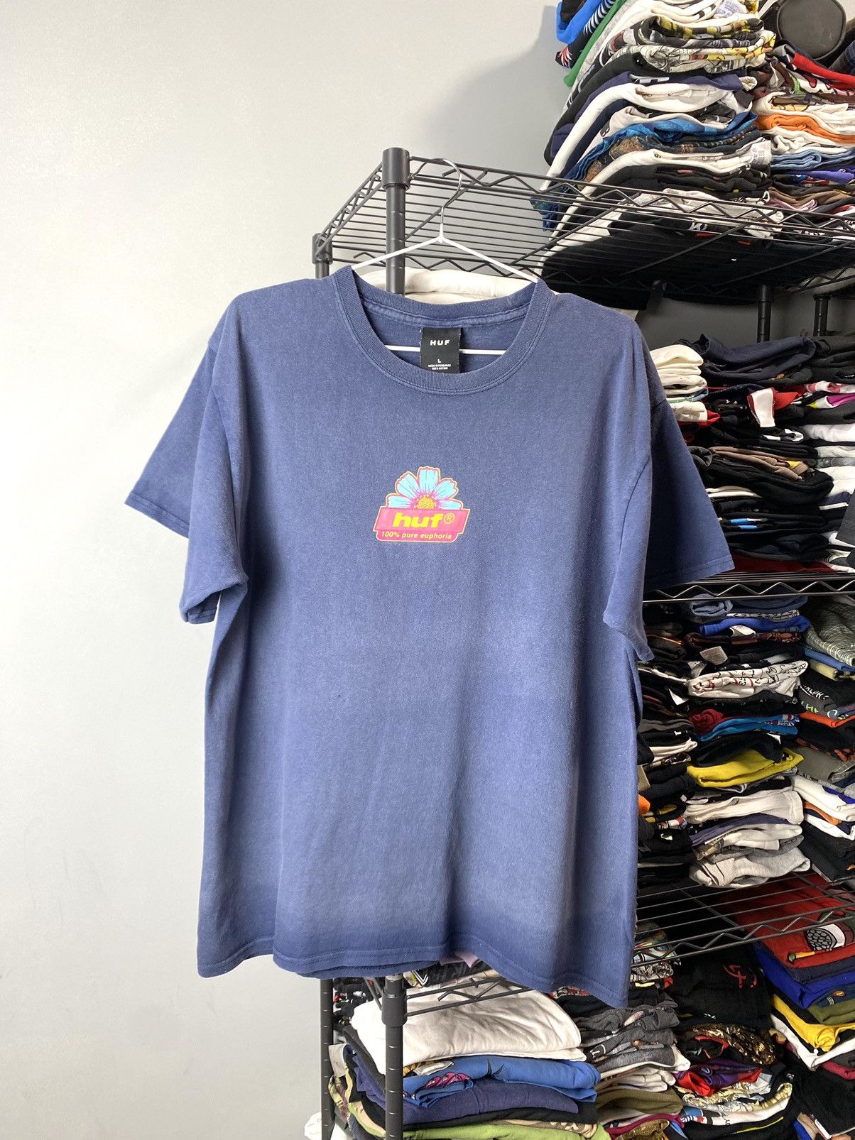 Huf Vintage HUF Sunfaded T Shirt Size US L / EU 52-54 / 3 - 1 Thumbnail