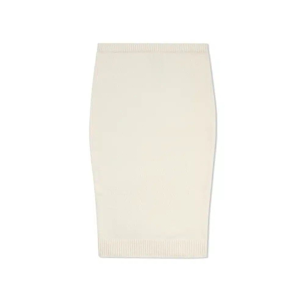 Tom Ford o1loc1c0325 GCK136 Cotton Cashmere Blend Skirt in Chalk Size 26" / US 2 / IT 38 - 1 Thumbnail