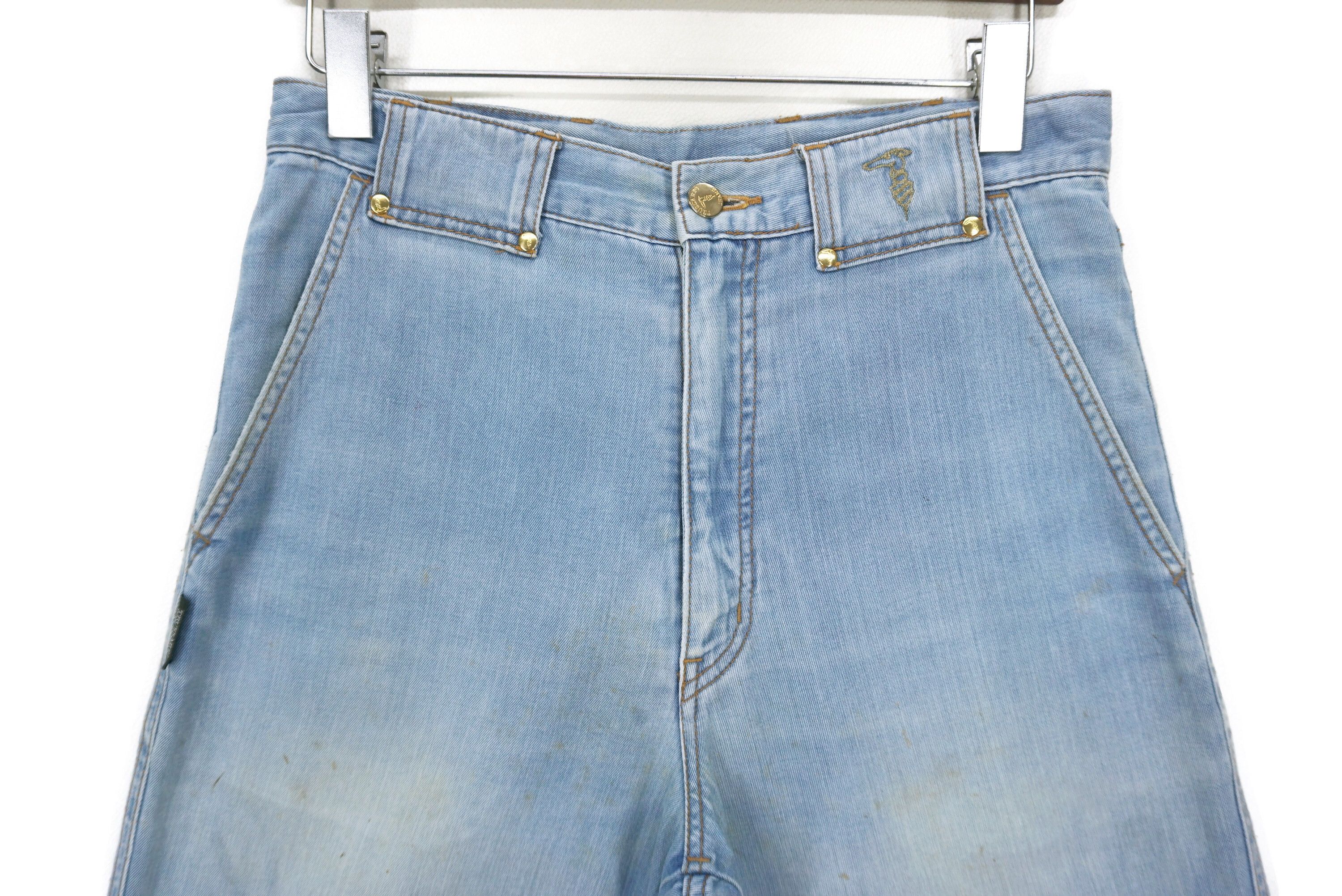 Trussardi Vintage Trussardi Jeans W29xL33 High Waisted Dirty Denim Size US 29 - 3 Thumbnail