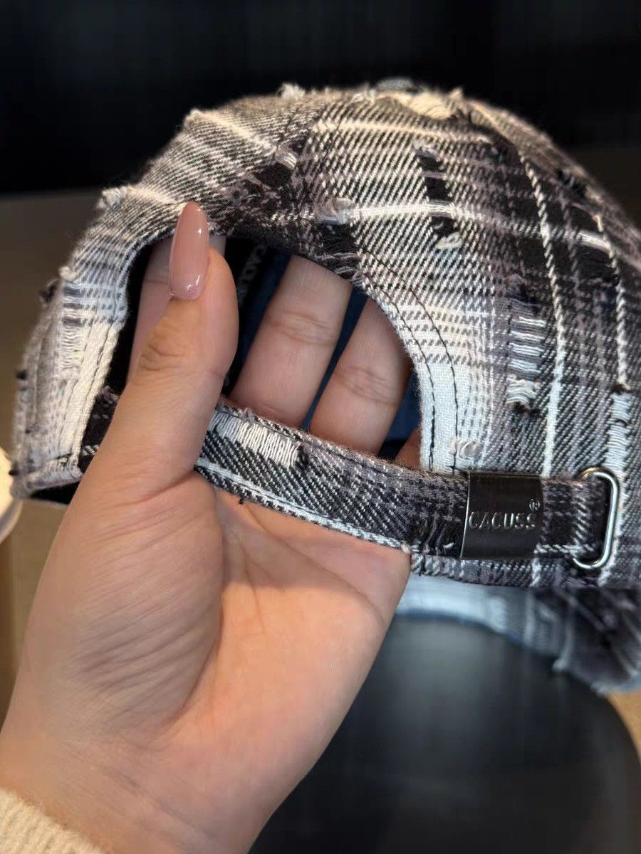 Other Distressed Plaid Denim Baseball Cap Size ONE SIZE - 3 Thumbnail
