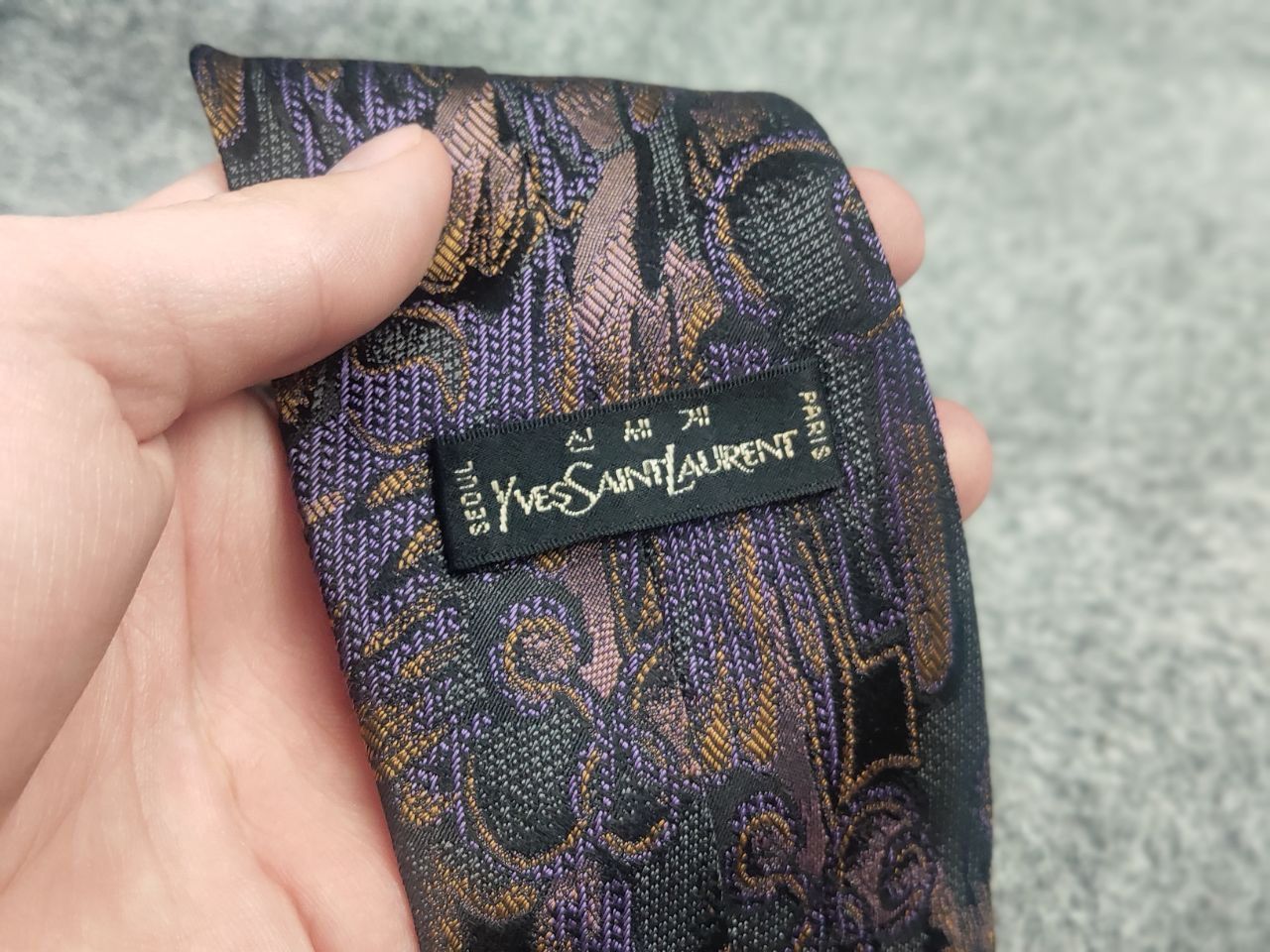 Yves Saint Laurent Yves Saint Laurent Vintage 90s Silk design YSL Tie Pattern Size ONE SIZE - 8 Thumbnail