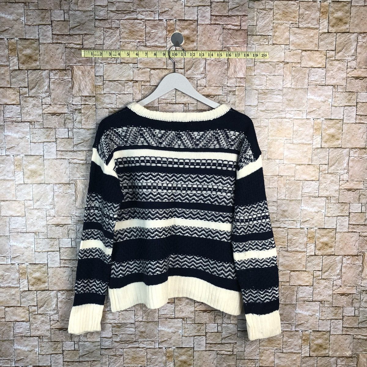 Homespun Knitwear 3 Can 4 Ono Dark Blue stripe Knitwear #A895 Size S / US 4 / IT 40 - 13 Thumbnail