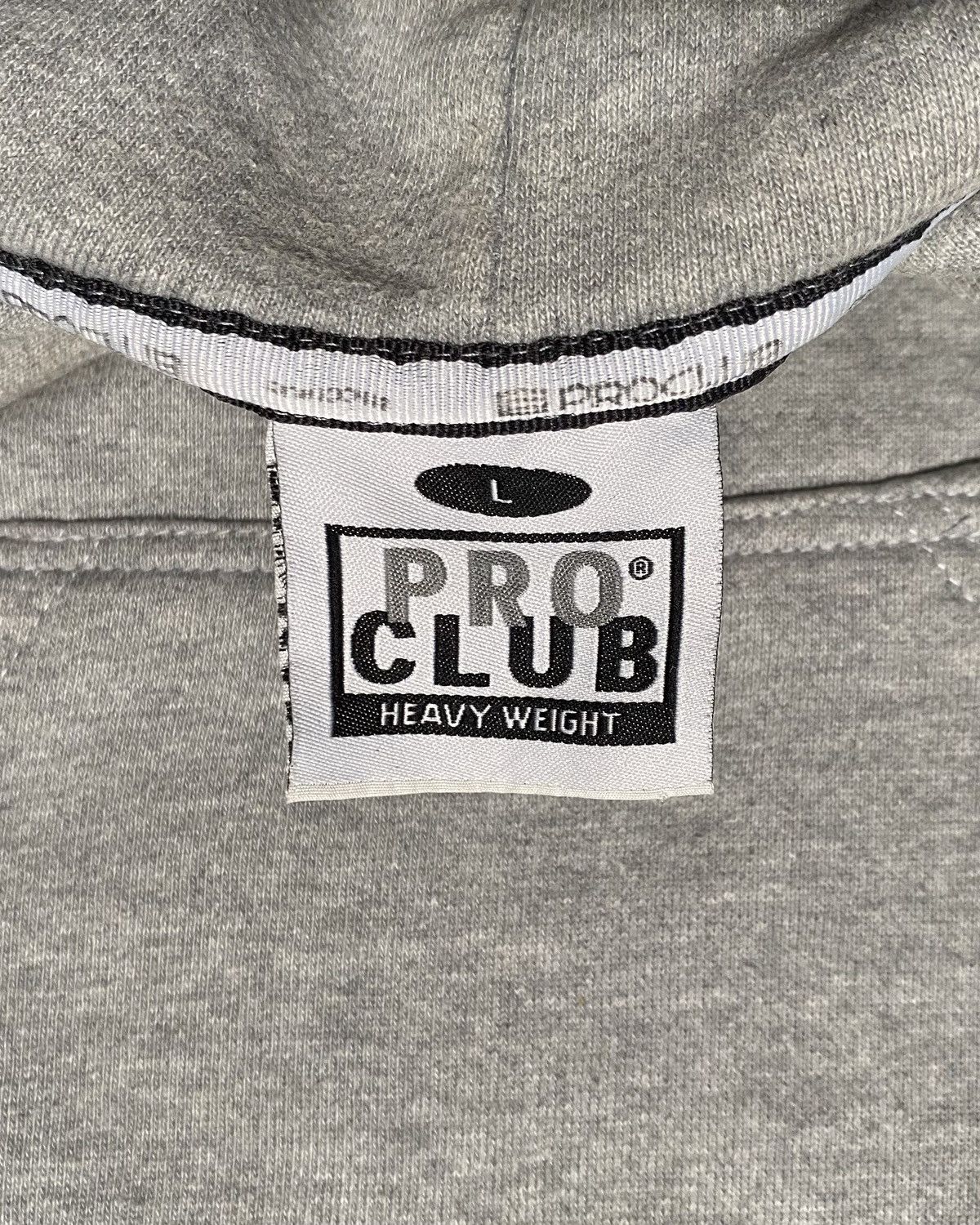 Other 2000s Vtg Pro Club Heavyweight Heather Grey Boxy Hoodie Size US M / EU 48-50 / 2 - 3 Thumbnail