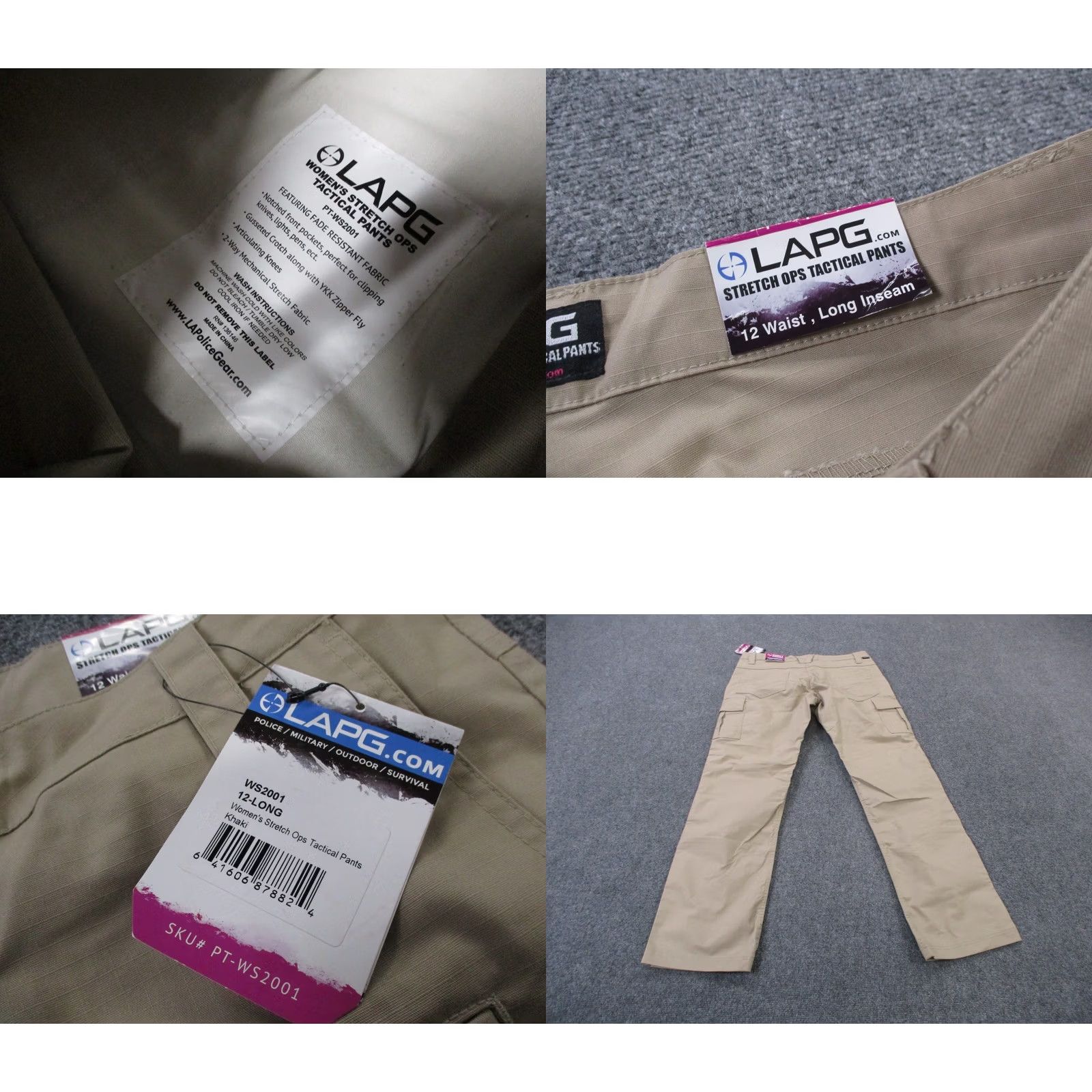 Vintage LAPG Pants Women 12 Tall Cargo Utility Work Stretch Ops Tactical Tech Gear Beige NEW Size 25" / US 0 / IT 36 - 8 Thumbnail