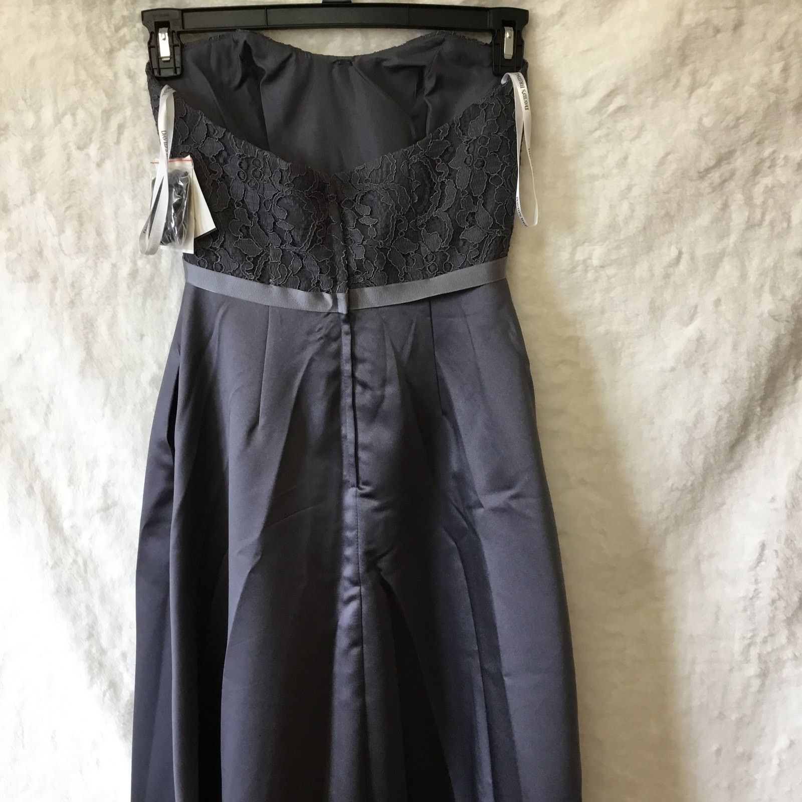 Other David's Bridal Black Strapless Lace Satin Gown Size XS / US 0-2 / IT 36-38 - 2 Thumbnail