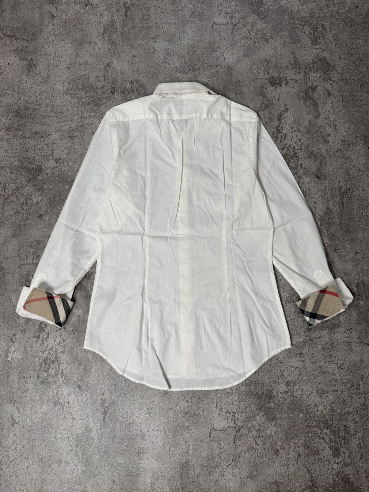 Burberry BURBERRY BRIT SHIRT WHITE LONGSLEEVE BUTTON NOVA CHECK CUFF Size US S / EU 44-46 / 1 - 5 Thumbnail
